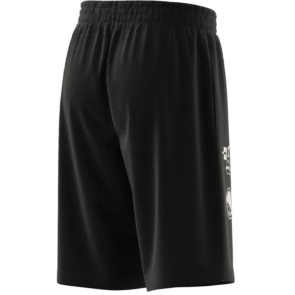 Unisex Kids Brand Love Mesh Shorts, Black, A901_ONE, large image number 10