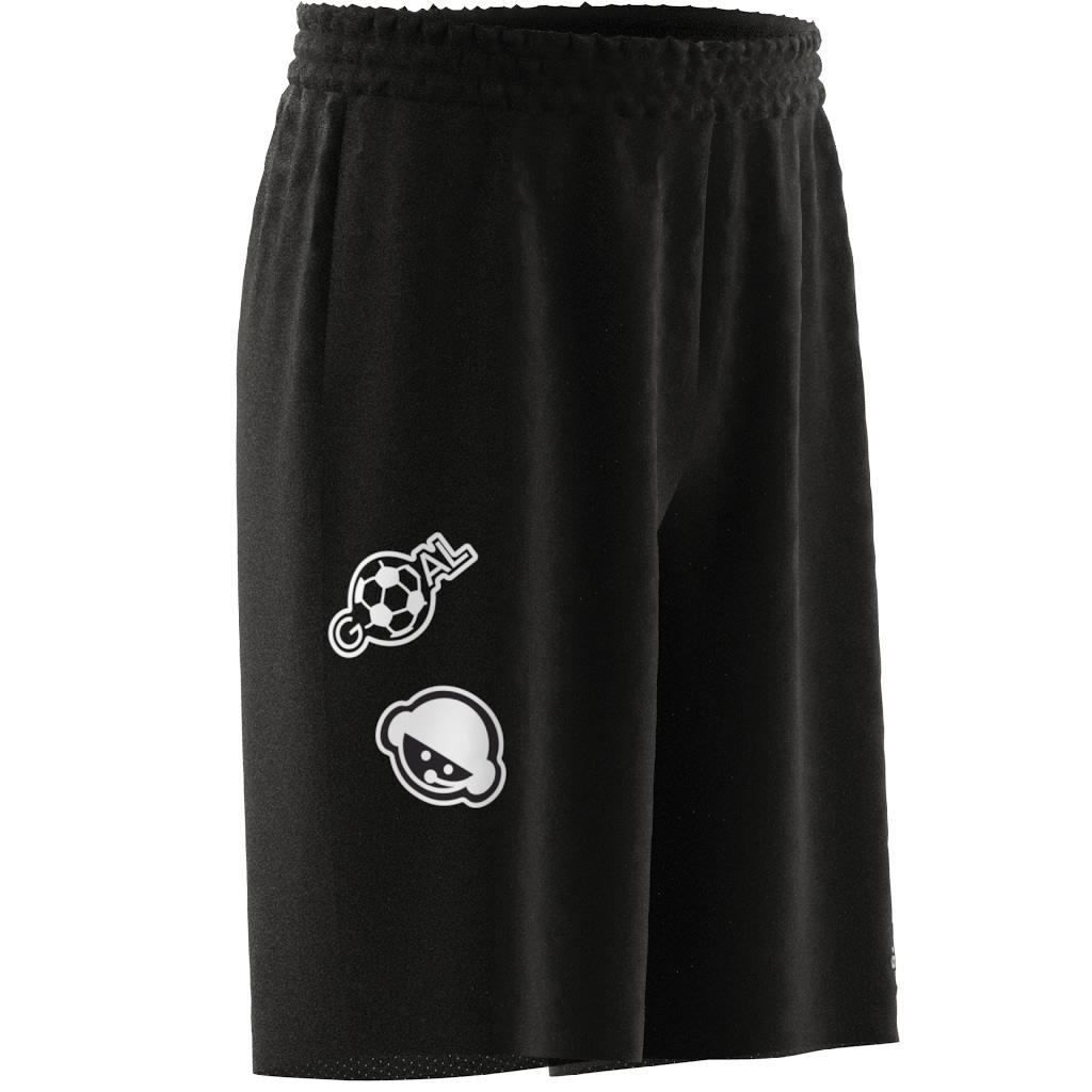 Unisex Kids Brand Love Mesh Shorts, Black, A901_ONE, large image number 14