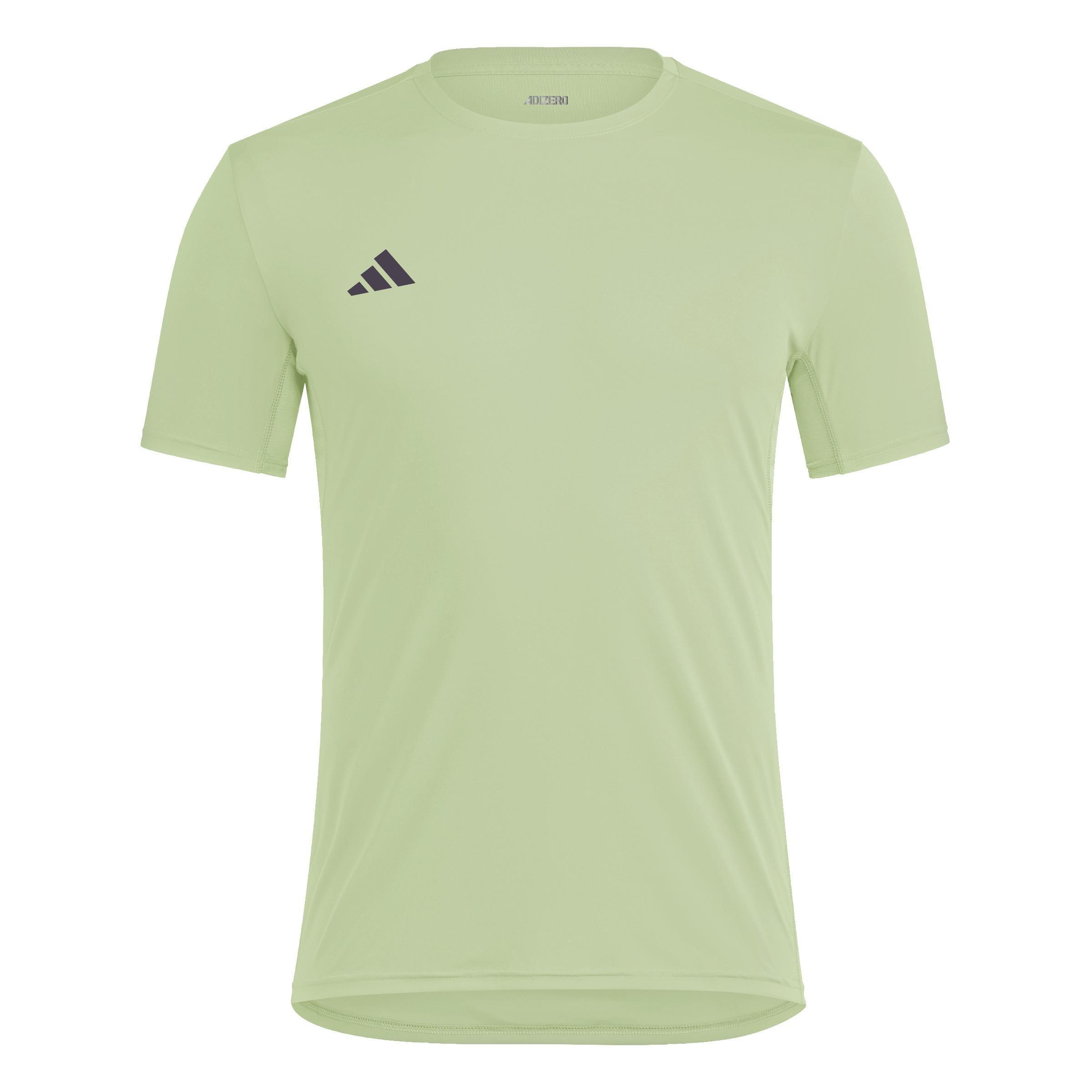 Adizero Essentials Running T-Shirt, Green, A901_ONE, large image number 2