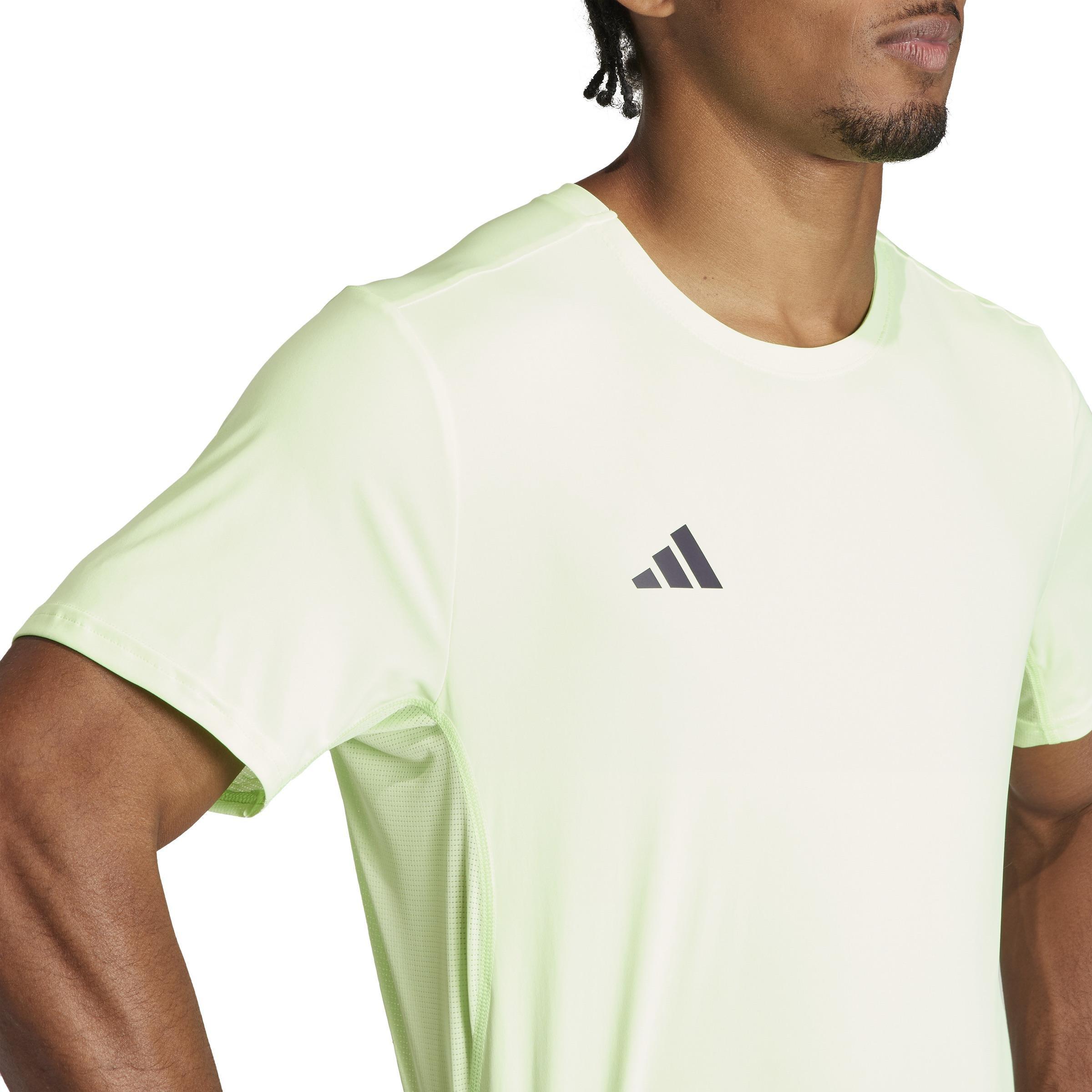 Adizero Essentials Running T-Shirt, Green, A901_ONE, large image number 5