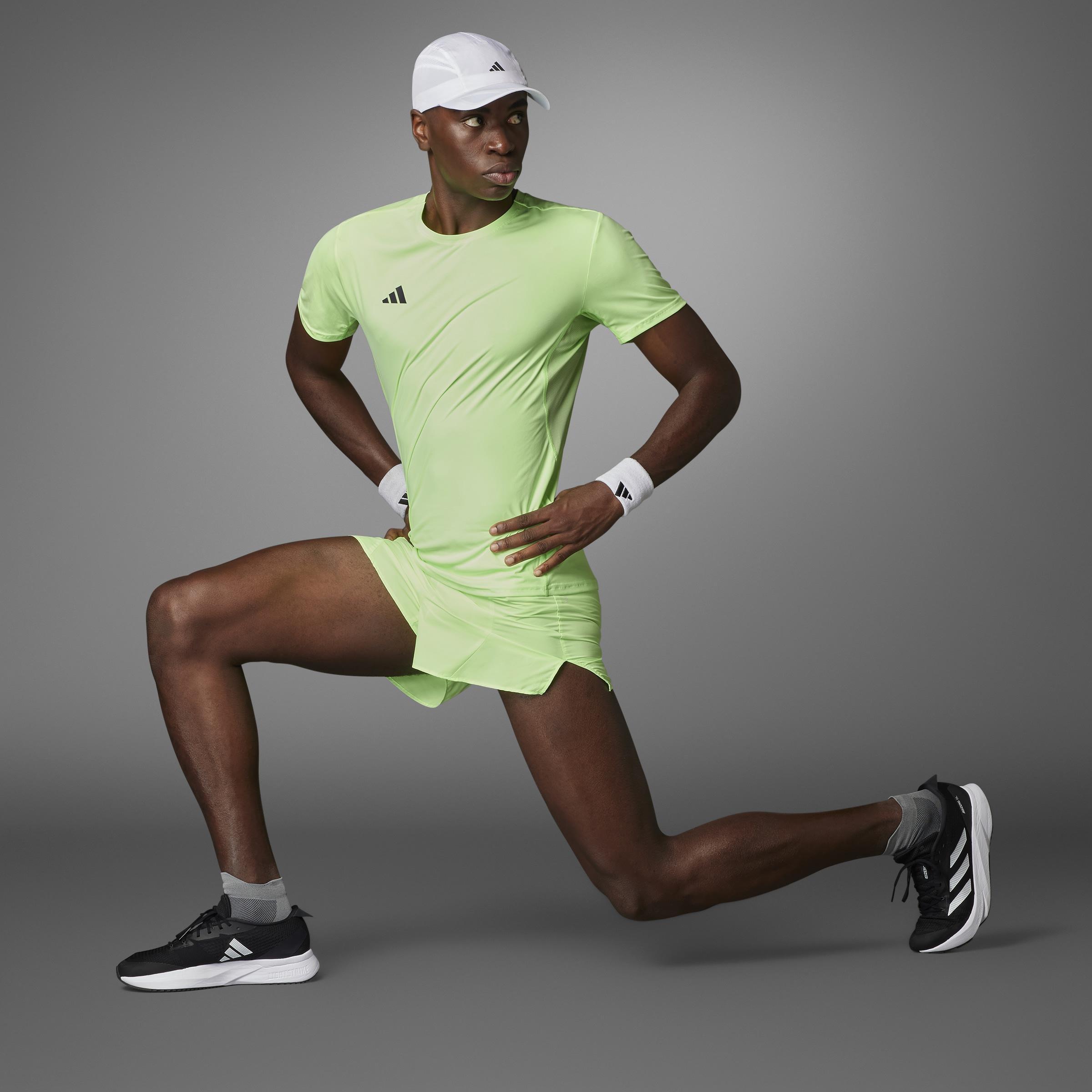 Adizero Essentials Running T-Shirt, Green, A901_ONE, large image number 11