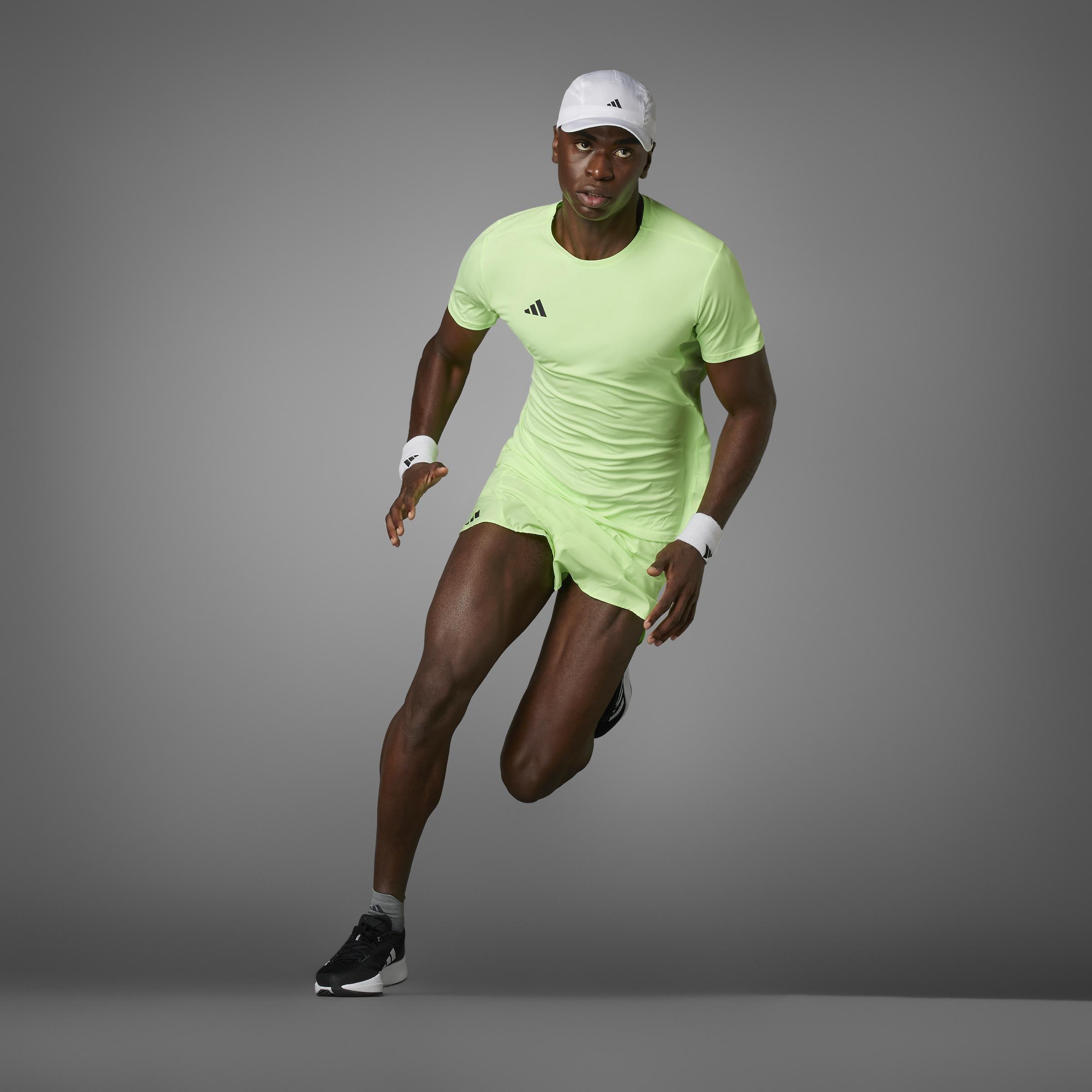 Adizero Essentials Running T-Shirt, Green, A901_ONE, large image number 12