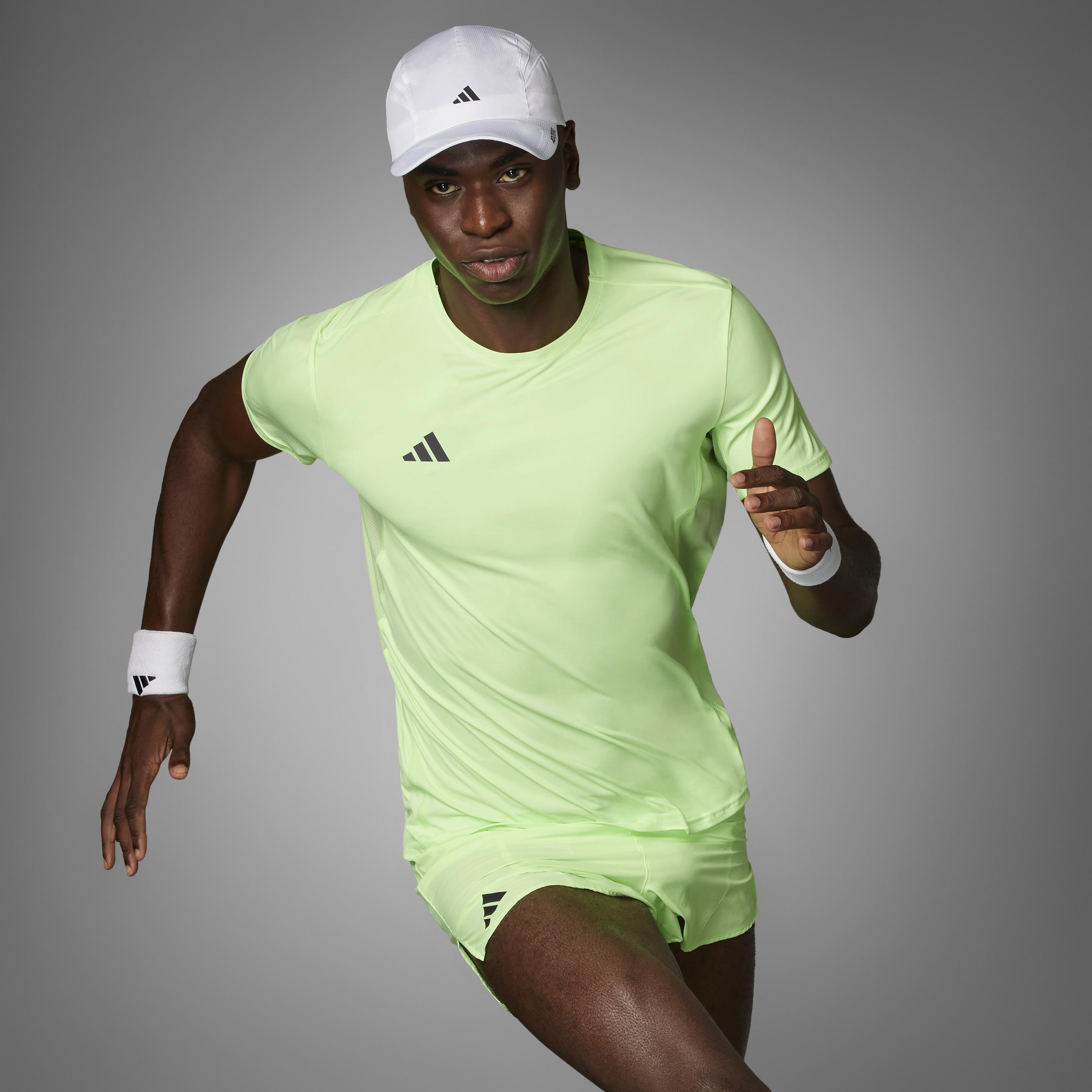 Adizero Essentials Running T-Shirt, Green, A901_ONE, large image number 14