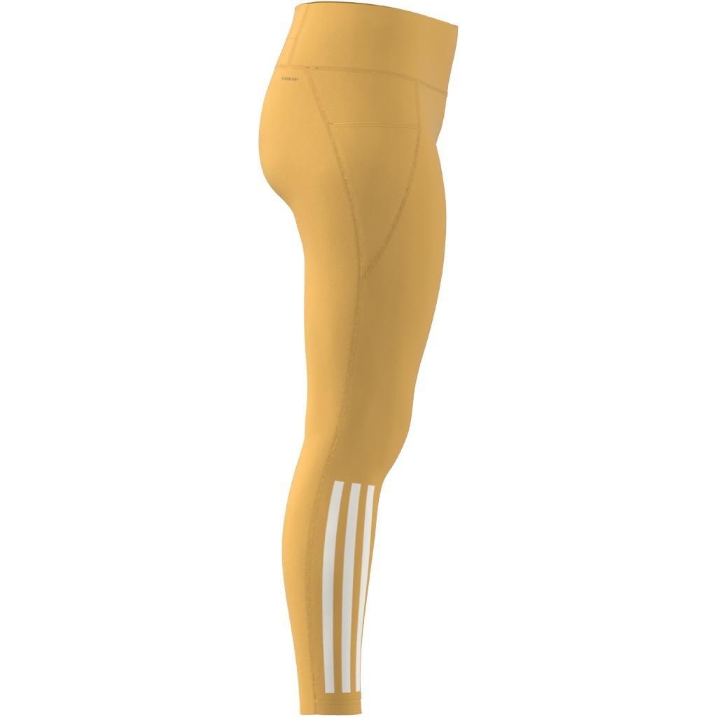 Daily Run 3-Stripes 7/8 Leggings, Yellow, A901_ONE, large image number 12