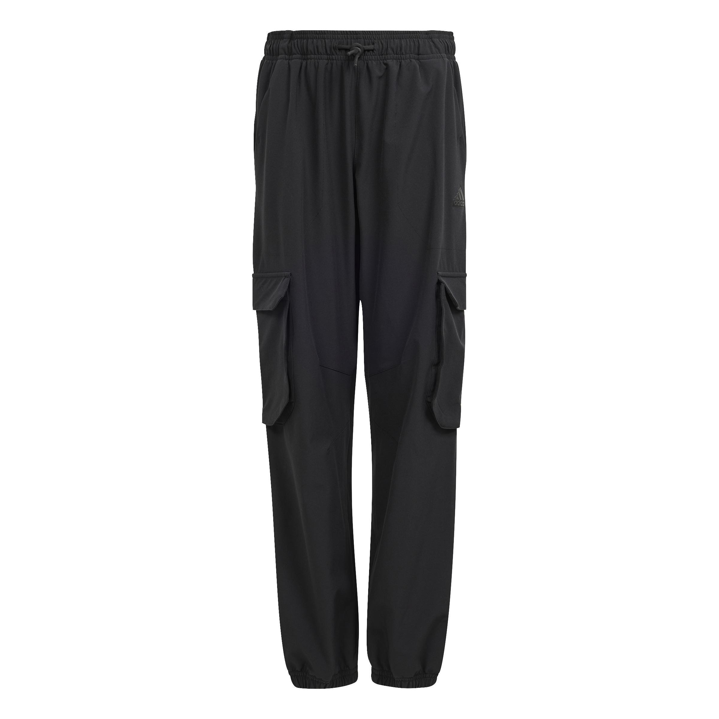 Unisex Kids City Escape Casual Cargo Tracksuit Bottoms, Black, , large image number 0