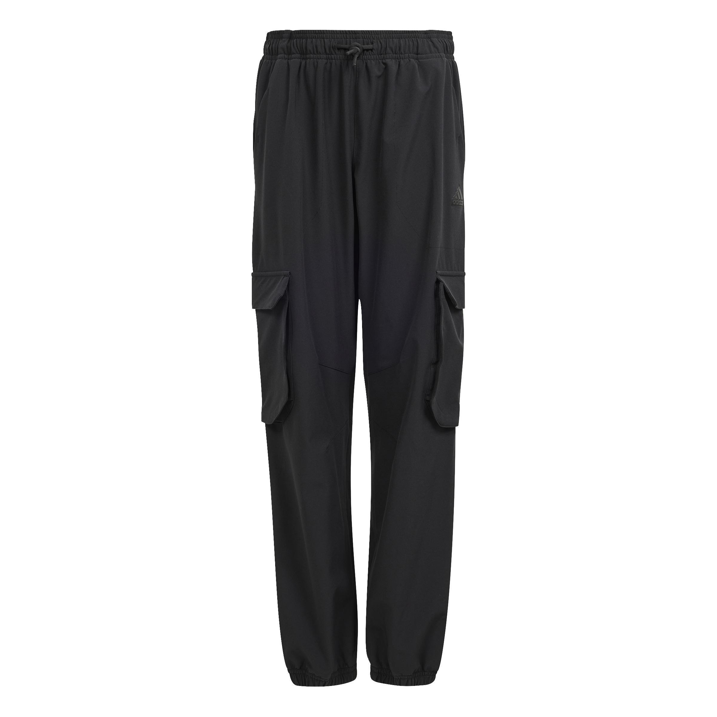 Unisex Kids City Escape Casual Cargo Tracksuit Bottoms, Black, , large image number 1
