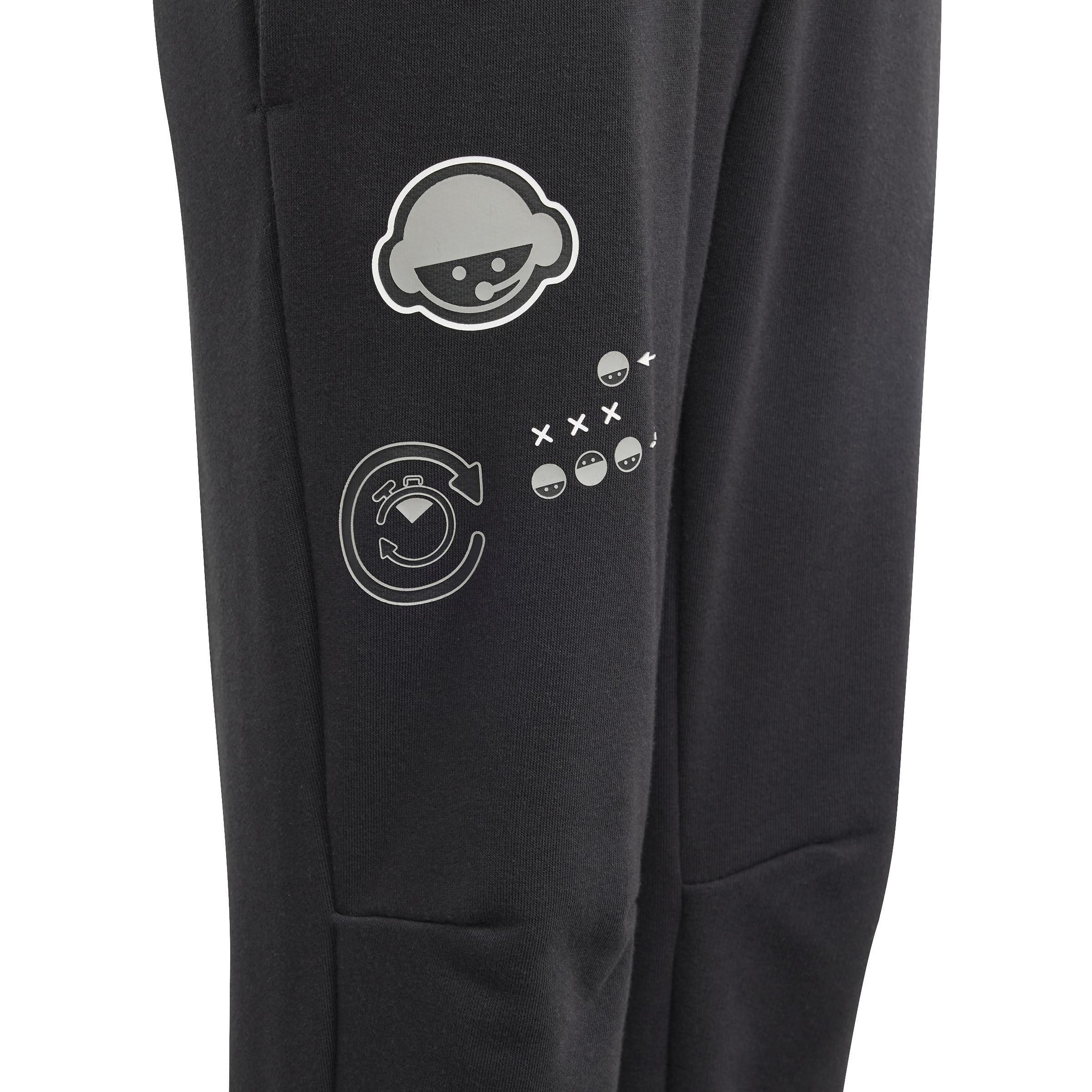 Unisex Kids Brand Love Joggers, Black, A901_ONE, large image number 4