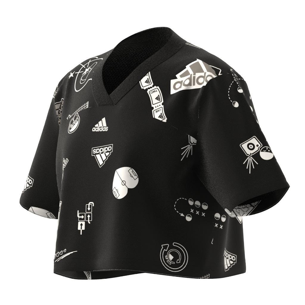 Kids Brand Love Crop T-Shirt, Black, A901_ONE, large image number 12