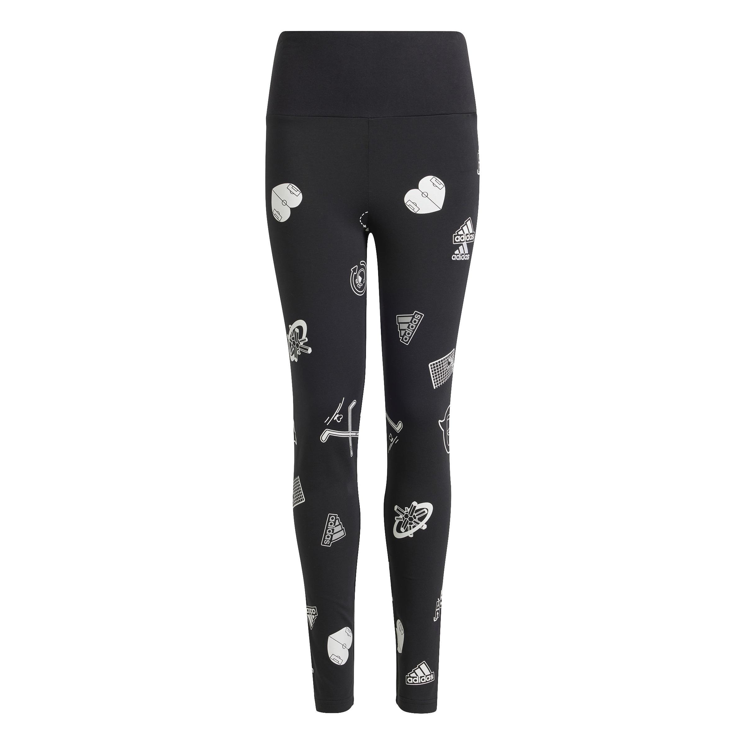 Kids Brand Love Leggings, Black
