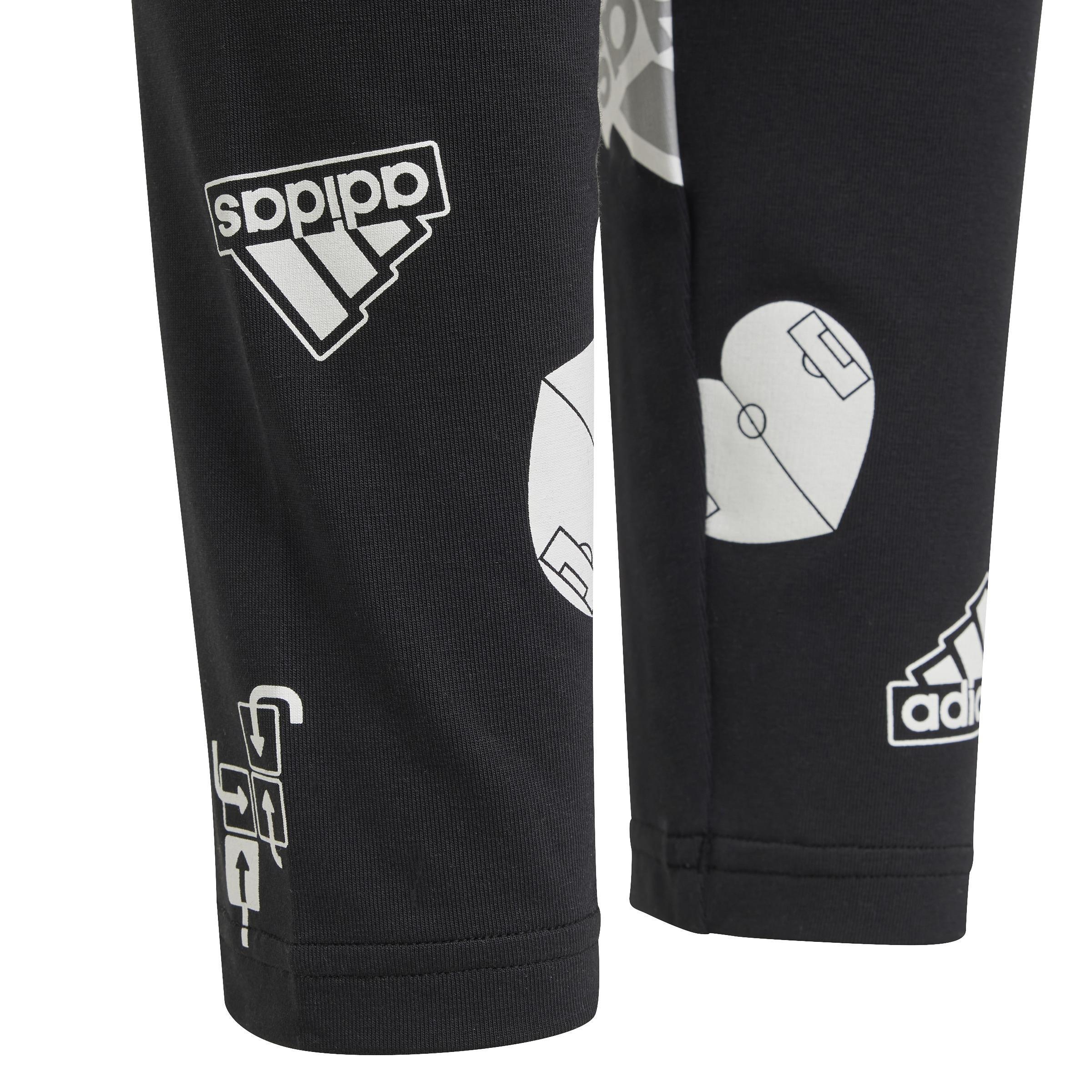 Kids Brand Love Leggings, Black, A901_ONE, large image number 3