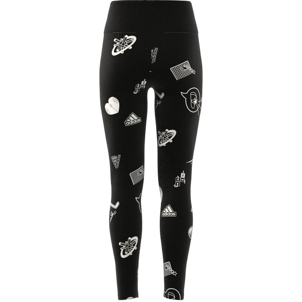 Kids Brand Love Leggings, Black, A901_ONE, large image number 6