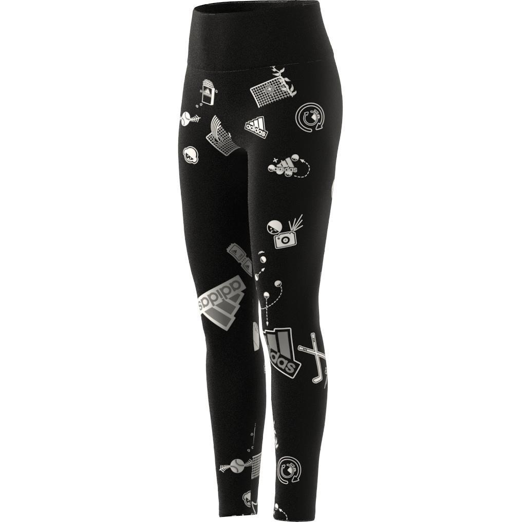 Kids Brand Love Leggings, Black, A901_ONE, large image number 7