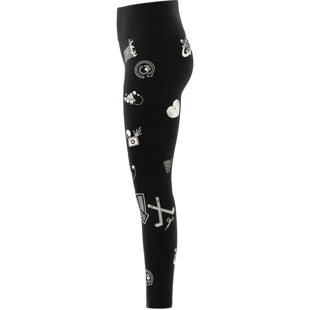 Kids Brand Love Leggings, Black, A901_ONE, large image number 9