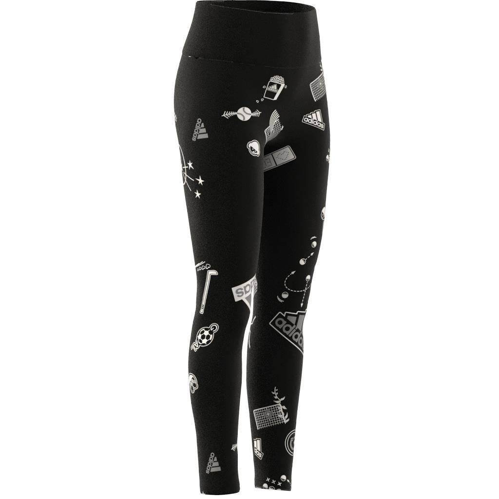 Kids Brand Love Leggings, Black, A901_ONE, large image number 12