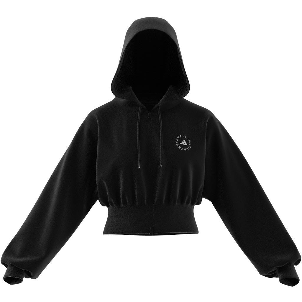 adidas by Stella McCartney Sportswear Cropped Hoodie, Black, A901_ONE, large image number 14