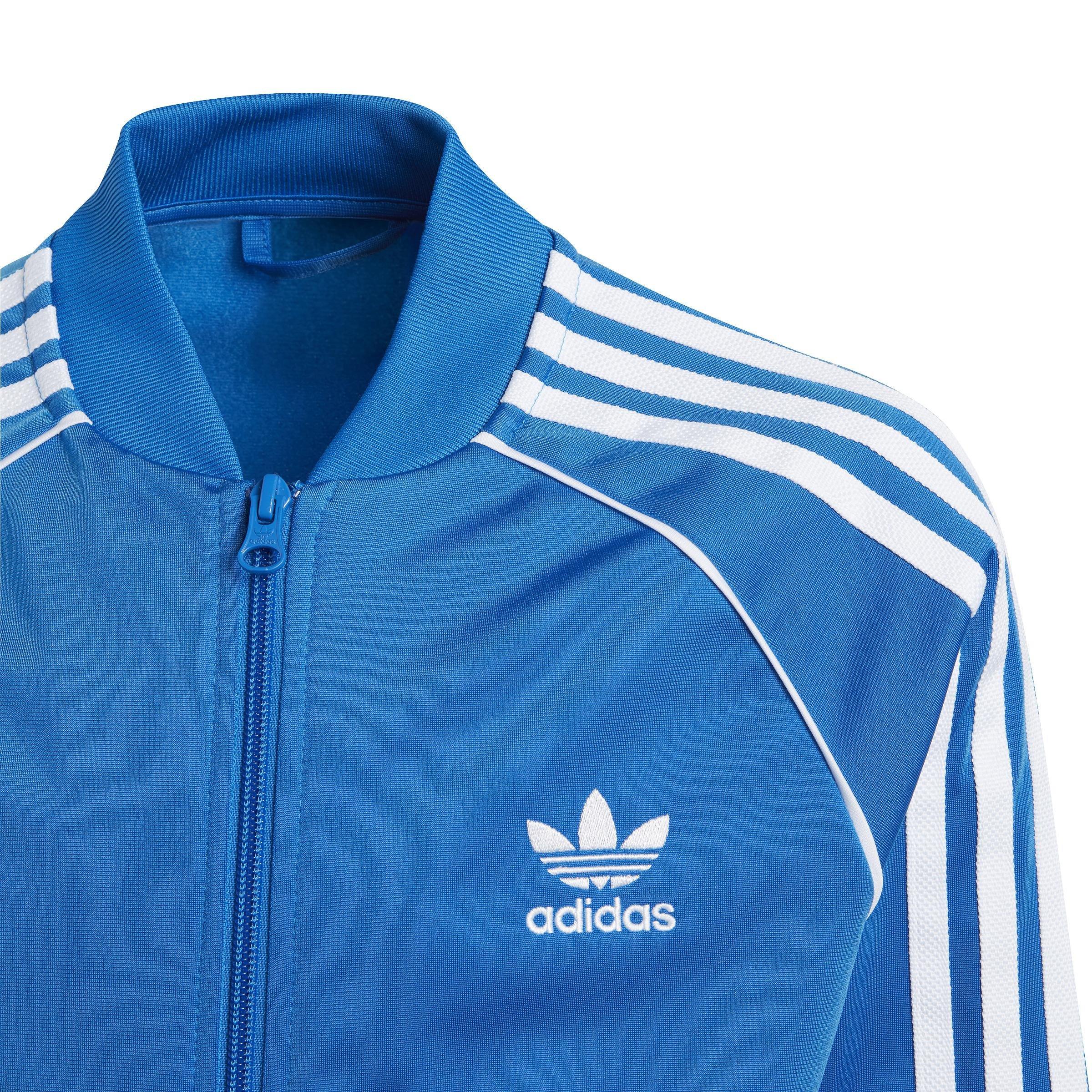 Unisex Kids Adicolor Sst Track Top, Blue, A901_ONE, large image number 4