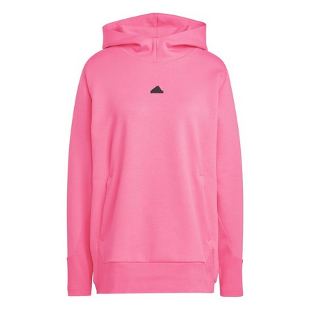 Women Adidas Z.N.E. Overhead Hoodie, Pink, A901_ONE, large image number 0