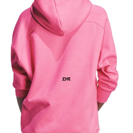 Women Adidas Z.N.E. Overhead Hoodie, Pink, A901_ONE, large image number 4