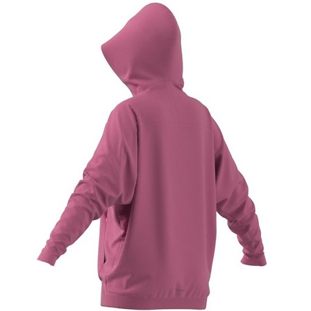Women Adidas Z.N.E. Overhead Hoodie, Pink, A901_ONE, large image number 8