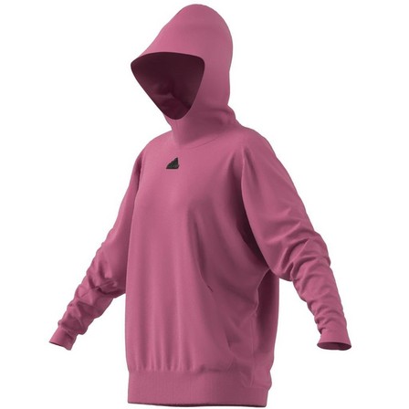 Women Adidas Z.N.E. Overhead Hoodie, Pink, A901_ONE, large image number 9