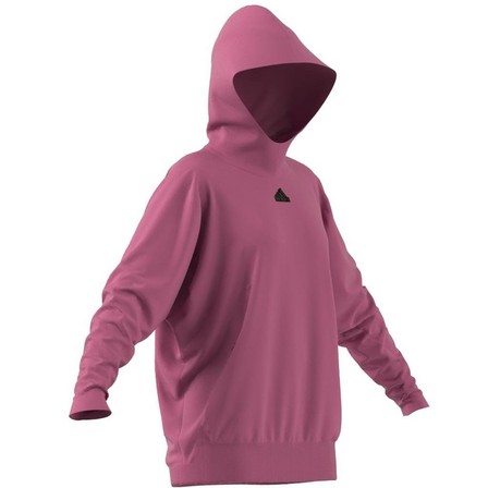 Women Adidas Z.N.E. Overhead Hoodie, Pink, A901_ONE, large image number 14