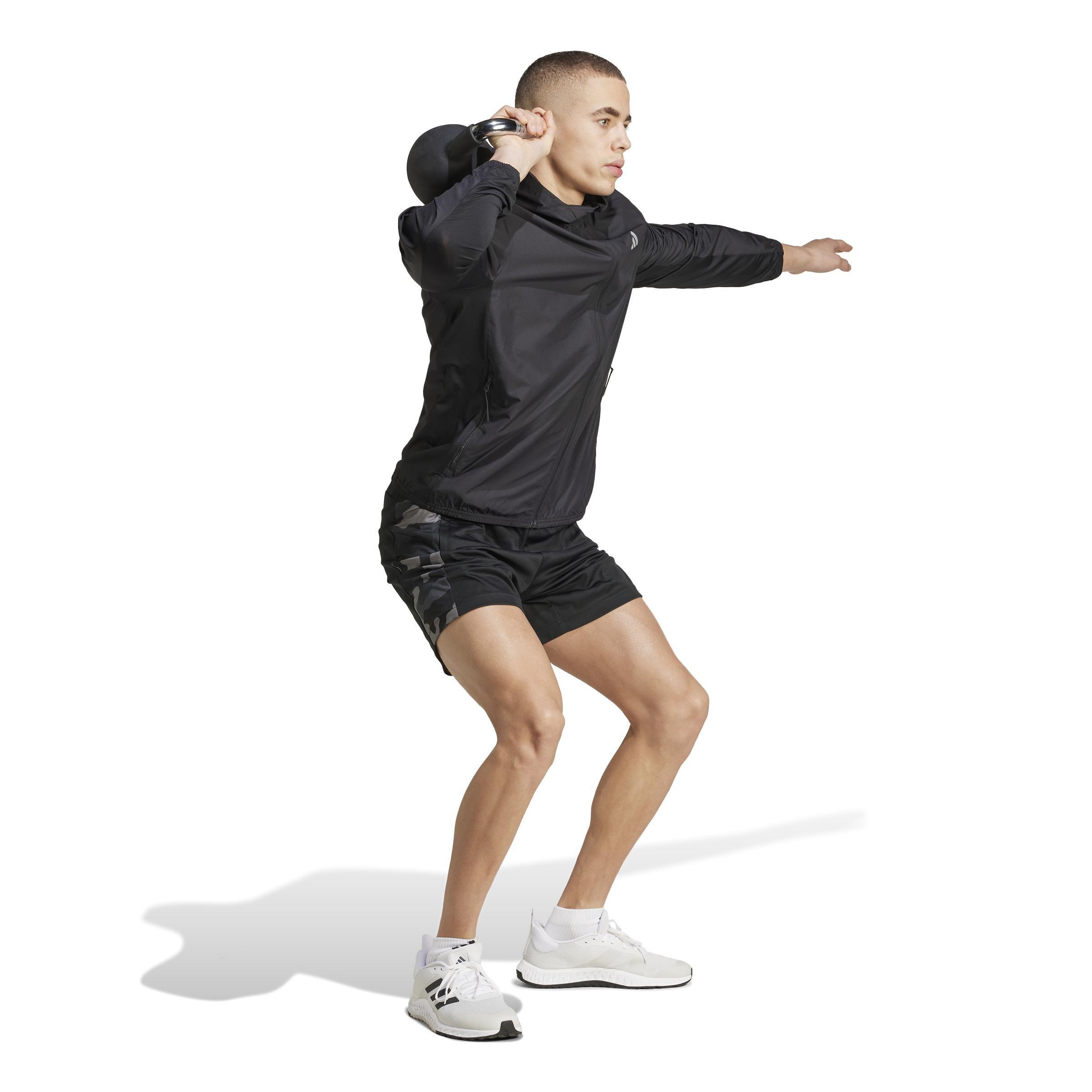 Gym+ Training 3-Stripes Windbreaker, Multicolour, , large image number 6