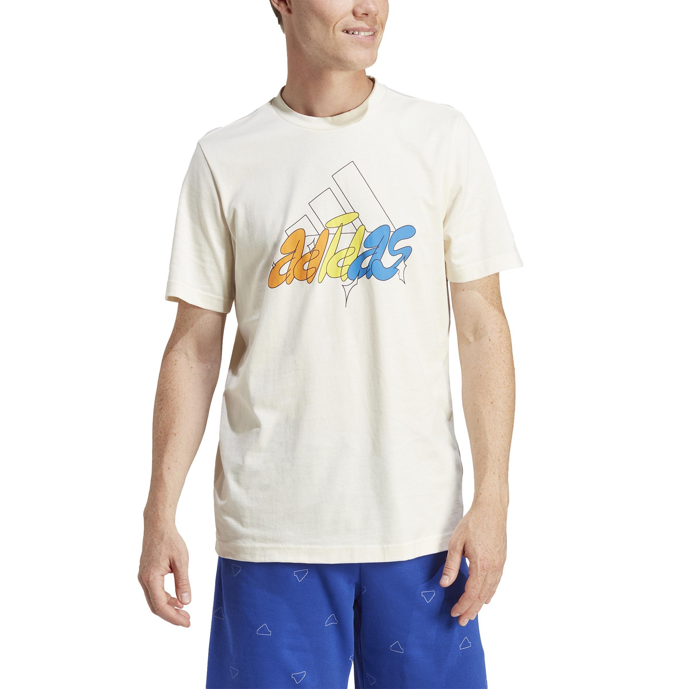 Illustrated Badge Graphic T-Shirt, White, A901_ONE, large image number 1