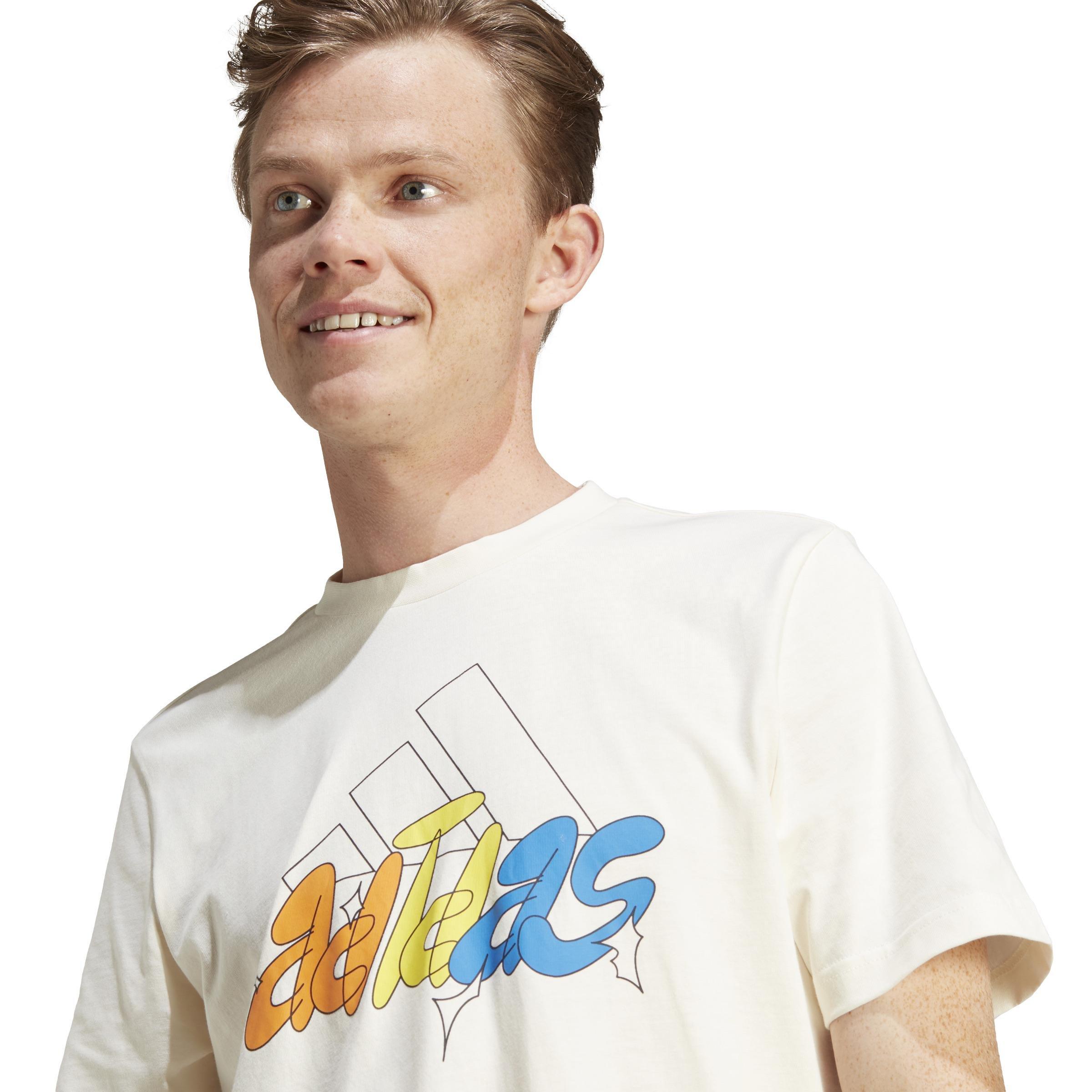 Illustrated Badge Graphic T-Shirt, White, A901_ONE, large image number 4