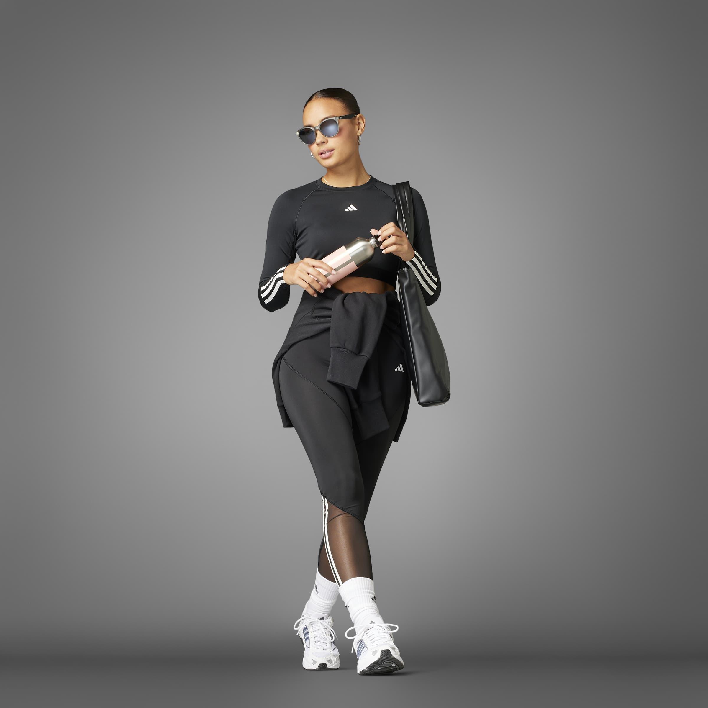 Hyperglam Training Crop Long-Sleeve Top, Multicolour, A901_ONE, large image number 6