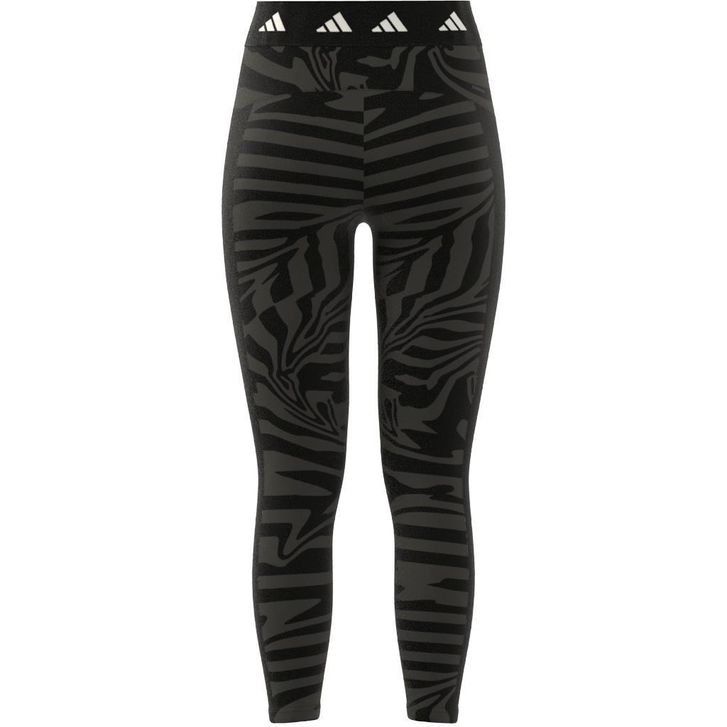 Techfit Printed 7/8 Leggings, Black, A901_ONE, large image number 6