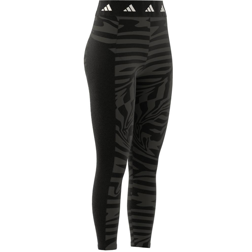 Techfit Printed 7/8 Leggings, Black, A901_ONE, large image number 7