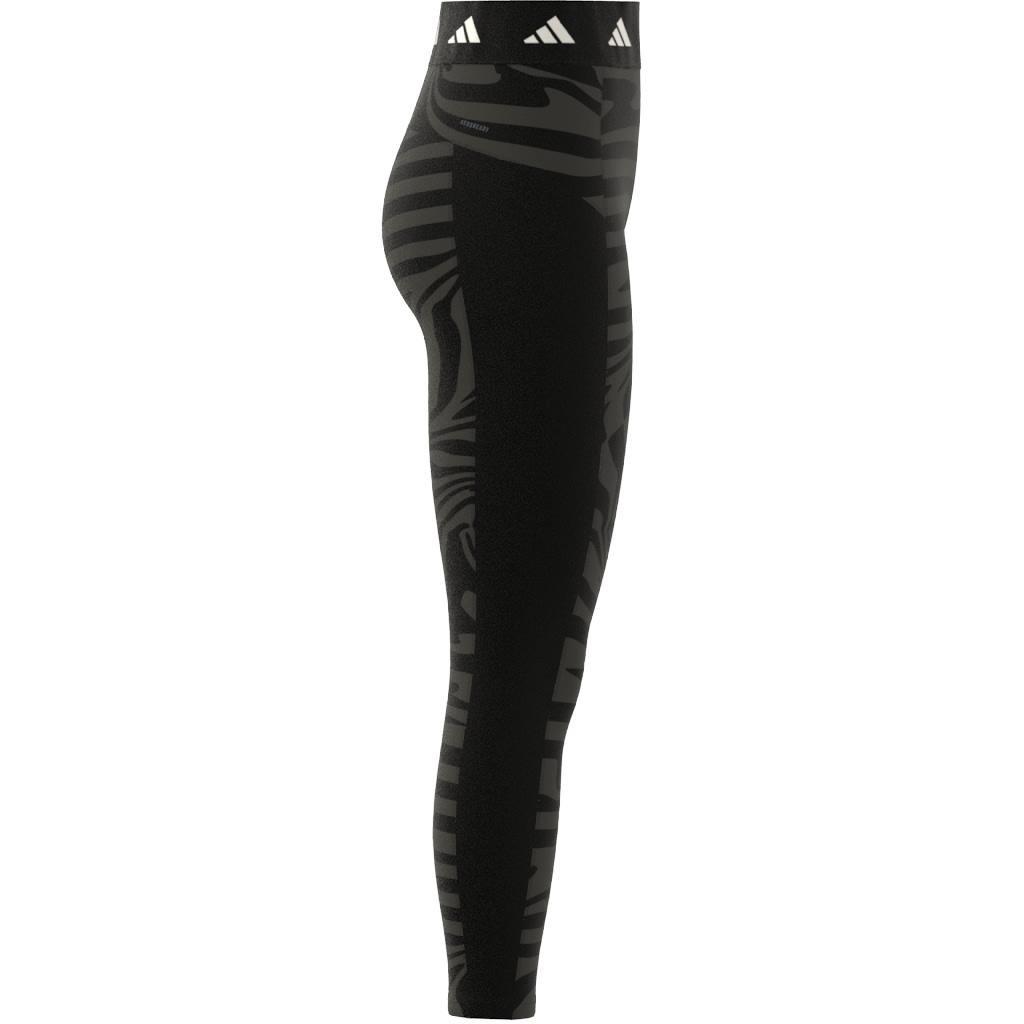 Techfit Printed 7/8 Leggings, Black, A901_ONE, large image number 13