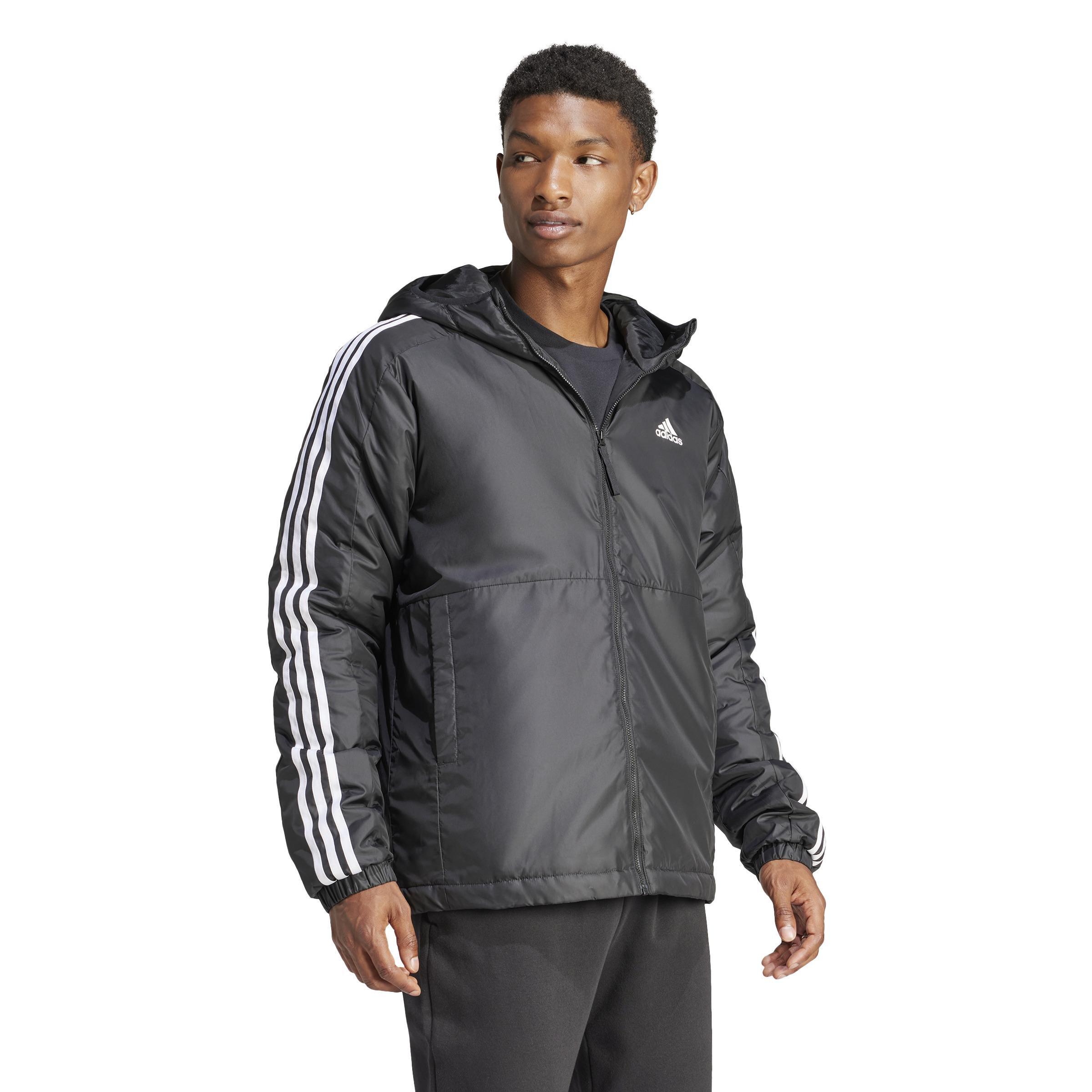Essentials 3-Stripes Insulated Hooded Jacket, Black, A901_ONE, large image number 8