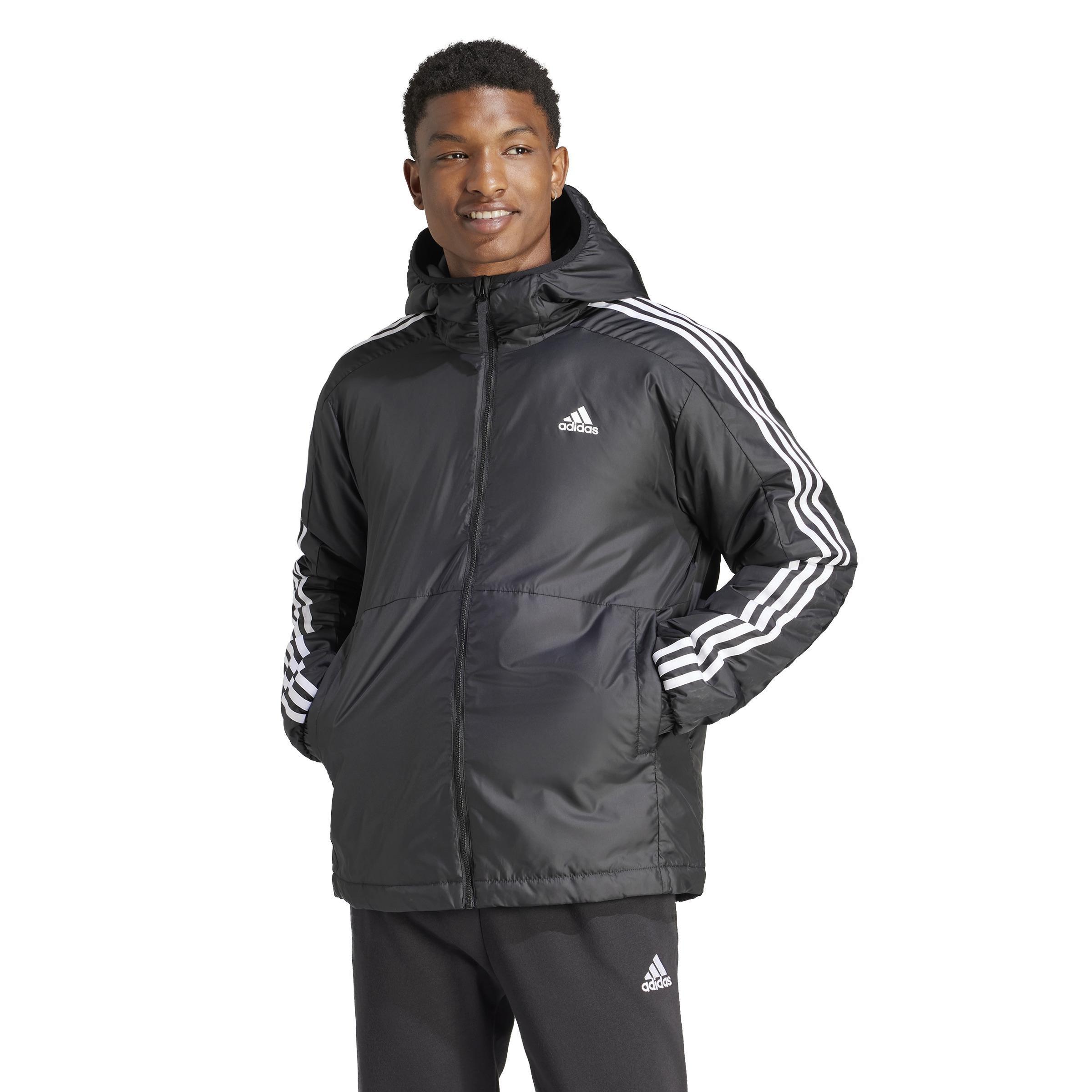 Essentials 3-Stripes Insulated Hooded Jacket, Black, A901_ONE, large image number 10