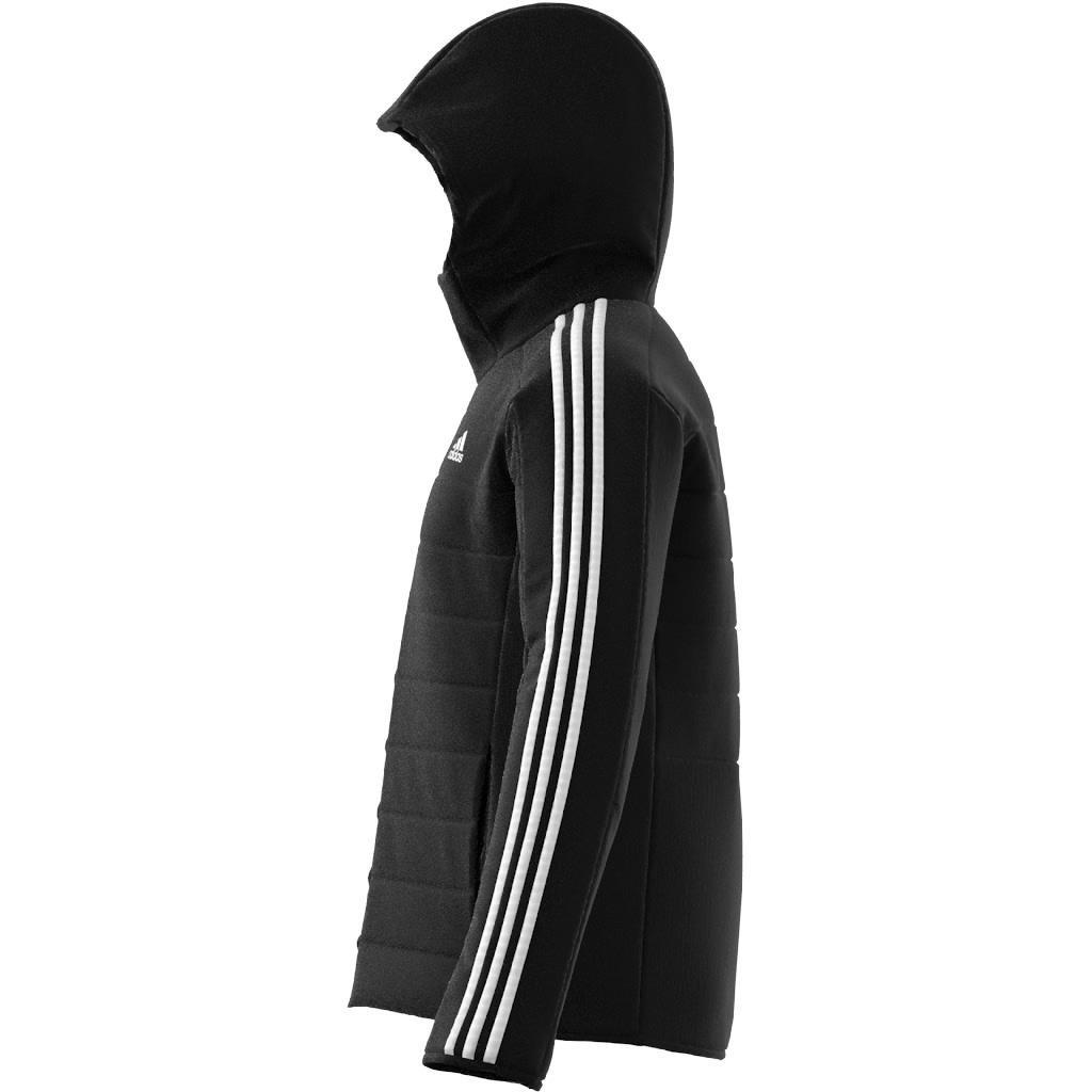 Essentials 3-Stripes Insulated Hooded Hybrid Jacket, Black, , large image number 2