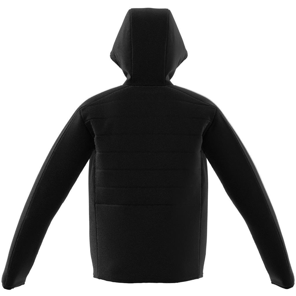 Essentials 3-Stripes Insulated Hooded Hybrid Jacket, Black, , large image number 5