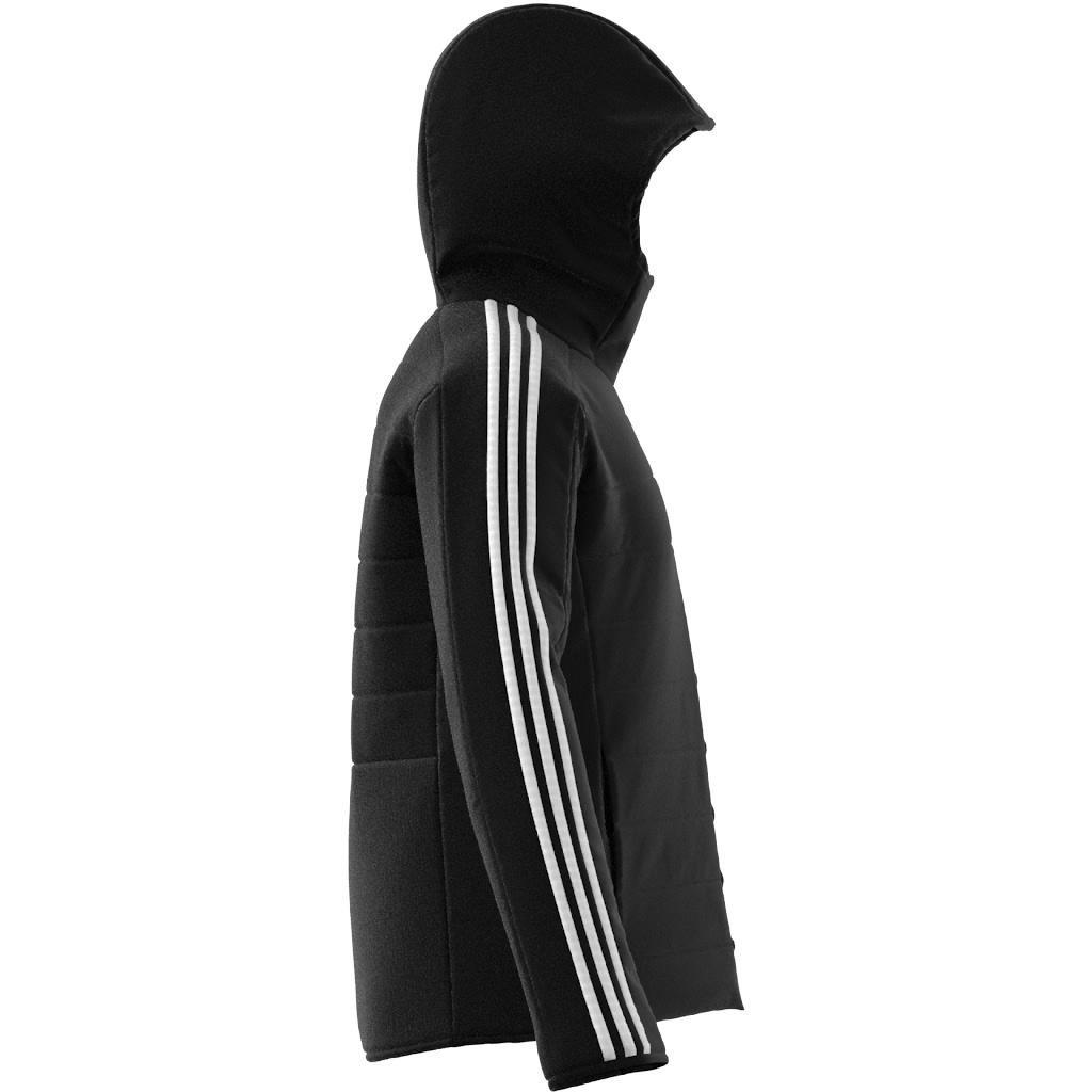 Essentials 3-Stripes Insulated Hooded Hybrid Jacket, Black, , large image number 6
