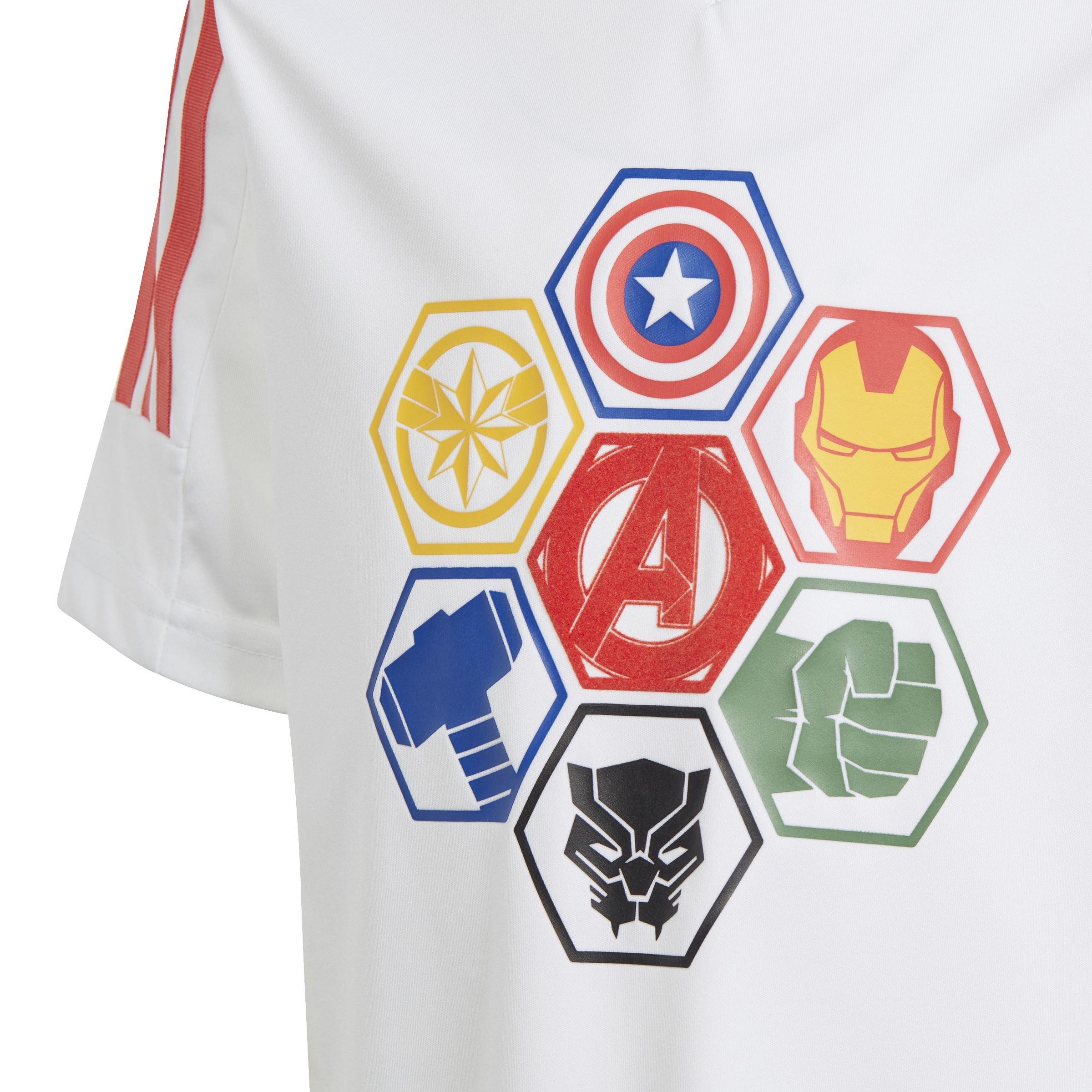 Unisex Kids Marvel Avengers T-Shirt, White, , large image number 4