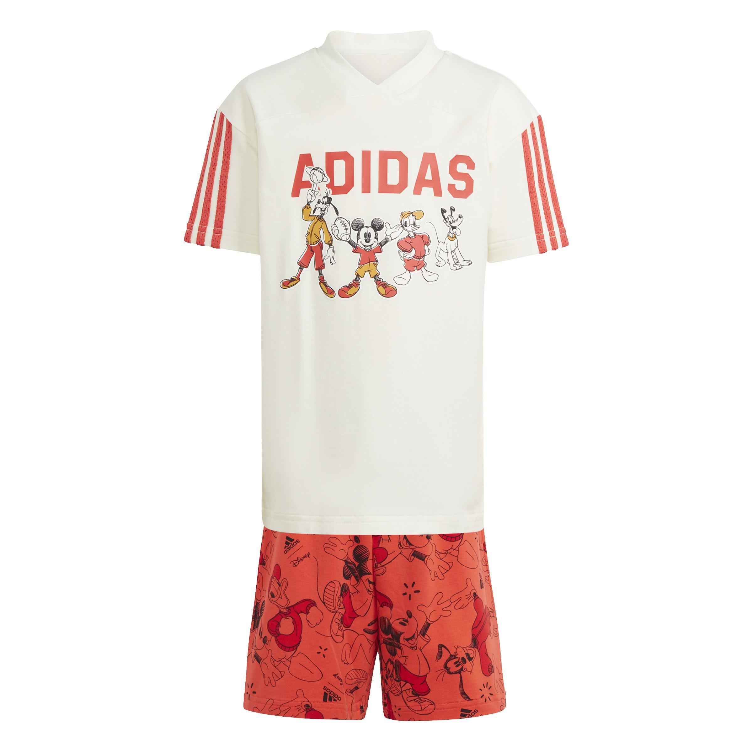 Unisex Kids adidas x Disney Mickey Mouse Tee Set, White, , large image number 0