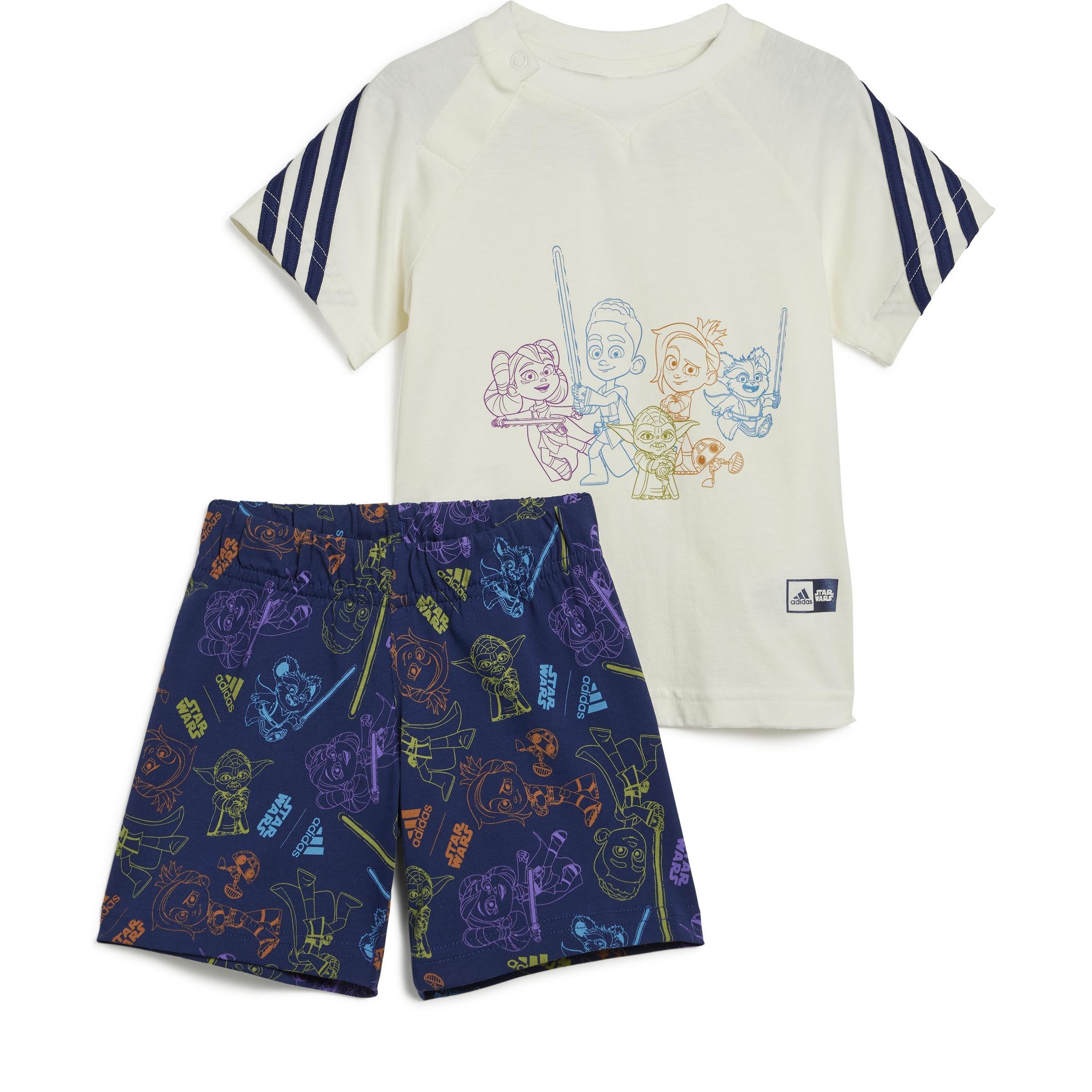 Unisex Kids Star Wars Young Jedi Tee Set, White, A901_ONE, large image number 0