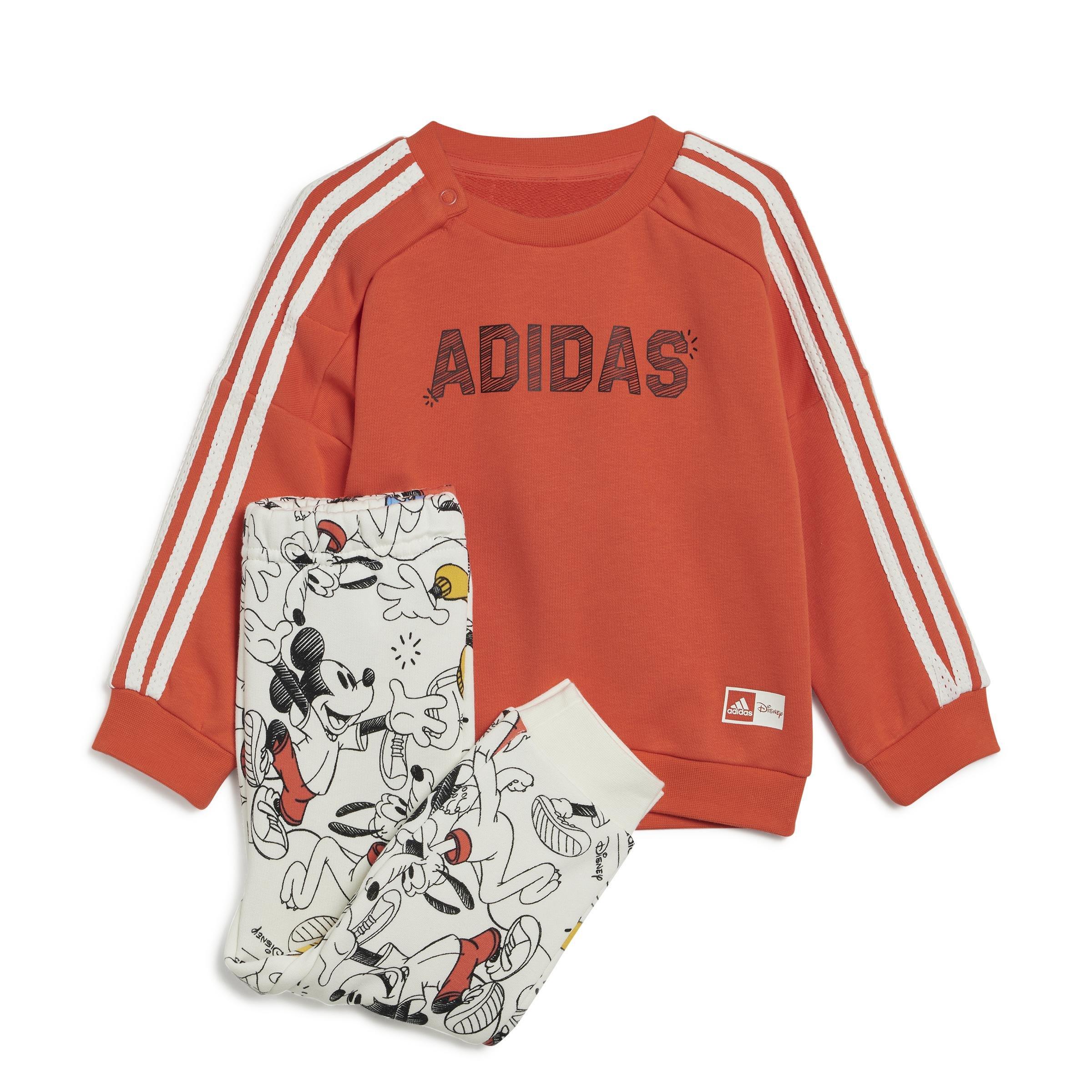 Unisex Kids adidas x Disney Mickey Mouse Crewneck and Jogger Set, Red, , large image number 0