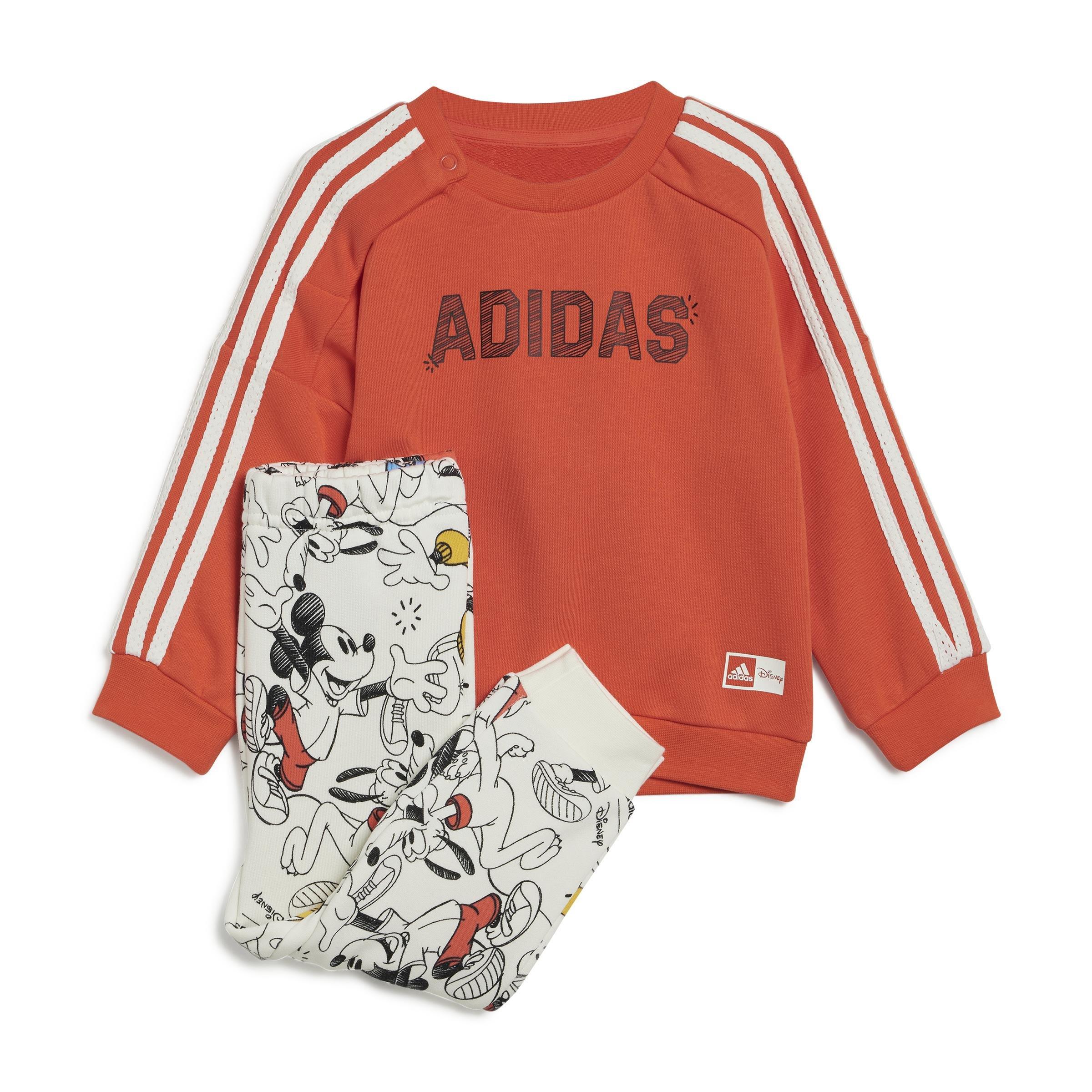 Unisex Kids adidas x Disney Mickey Mouse Crewneck and Jogger Set, Red, , large image number 1