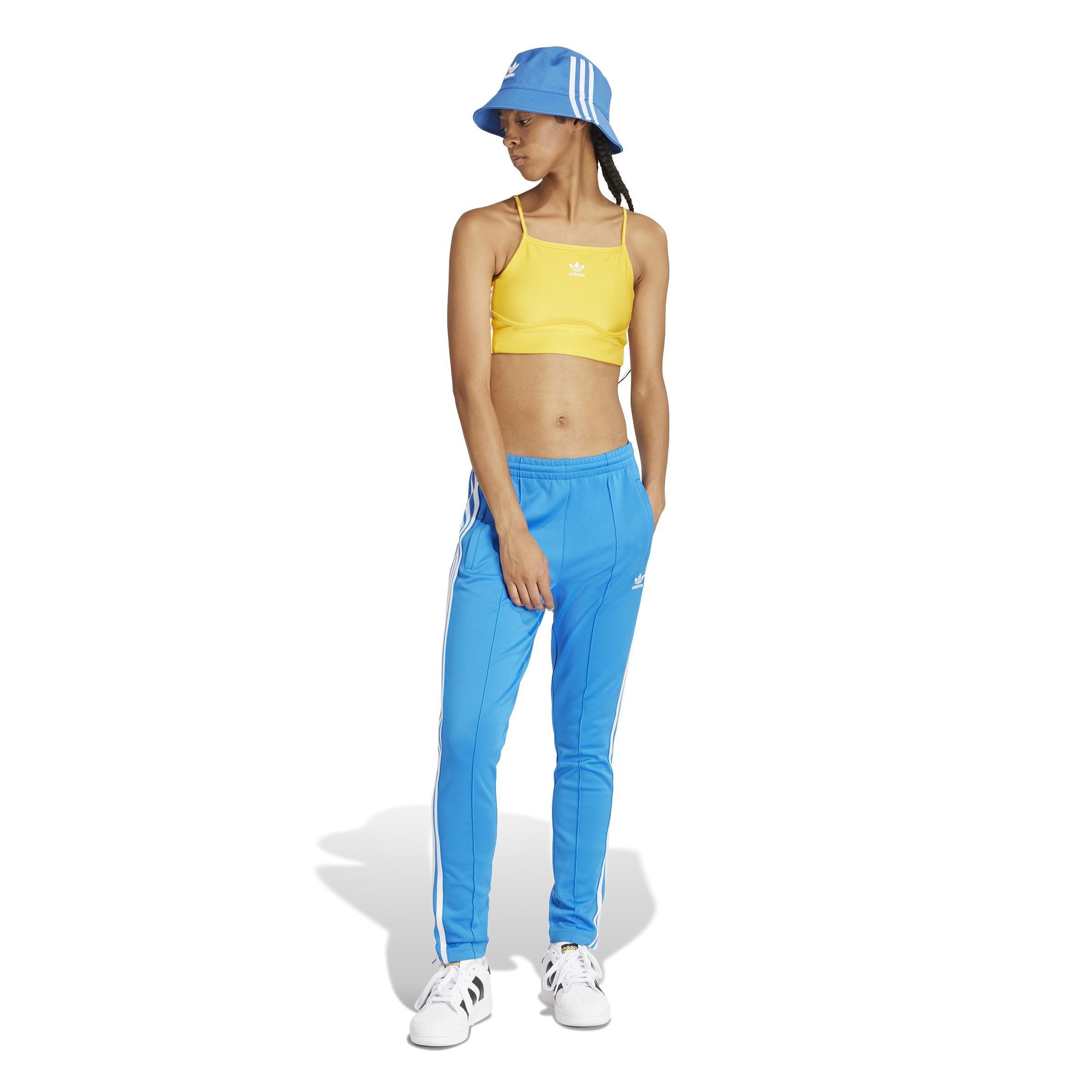 3-Stripes Sports Bra Long-Sleeve Top, Yellow, A901_ONE, large image number 5