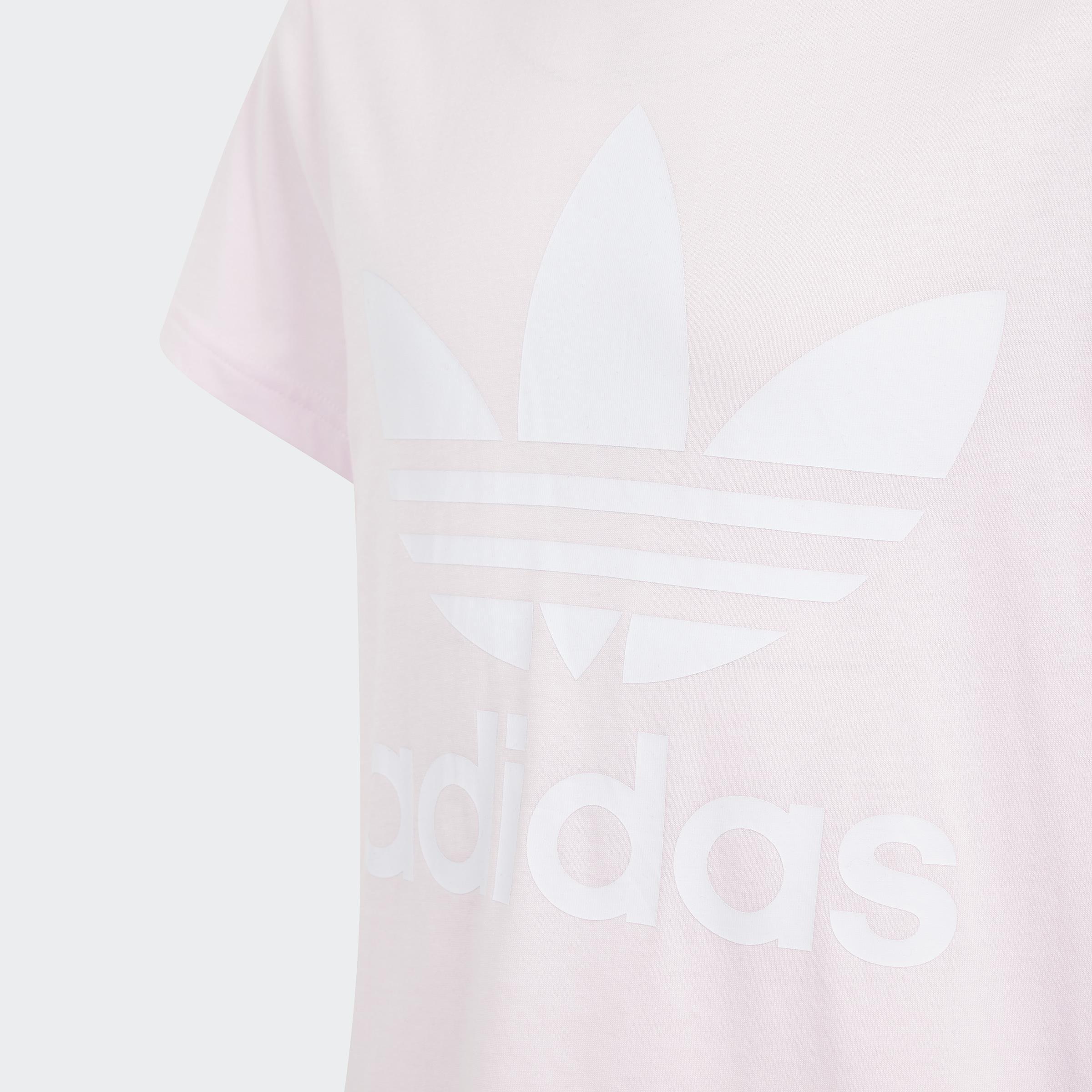 Kids Unisex Trefoil T-Shirt, Pink, A901_ONE, large image number 4