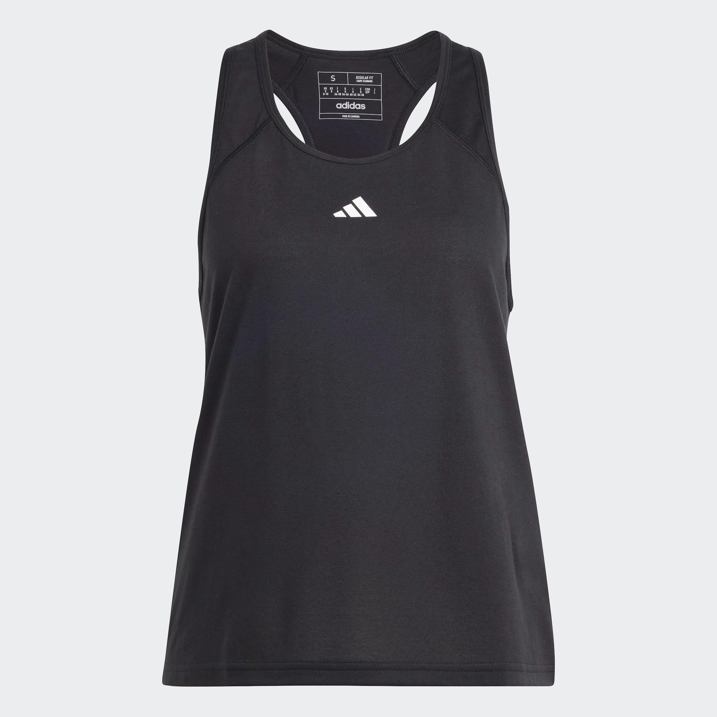 Train Essentials Minimal Branding Racerback Tank Top, Black, A901_ONE, large image number 1