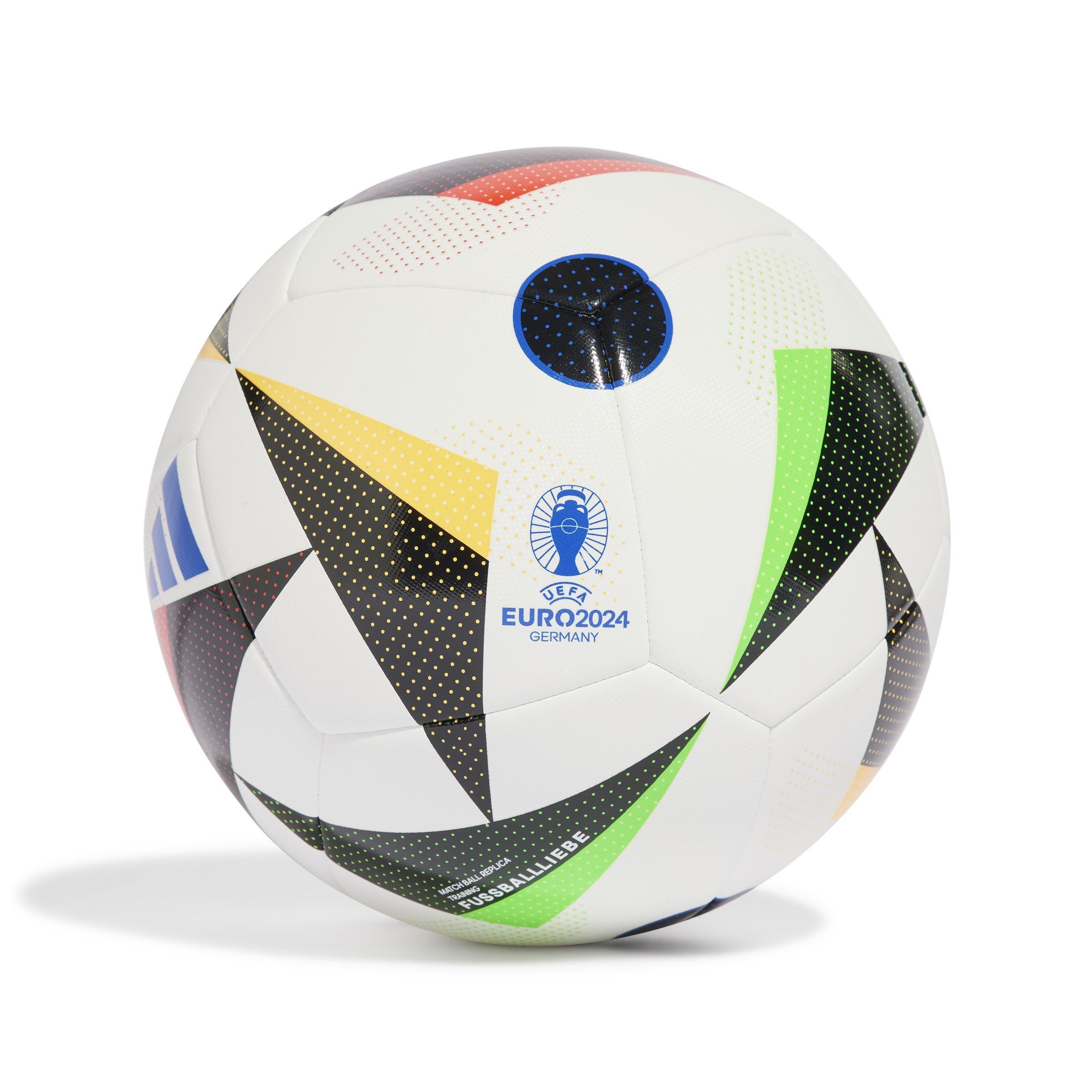 Unisex Euro 24 Training Football, White, A901_ONE, large image number 1