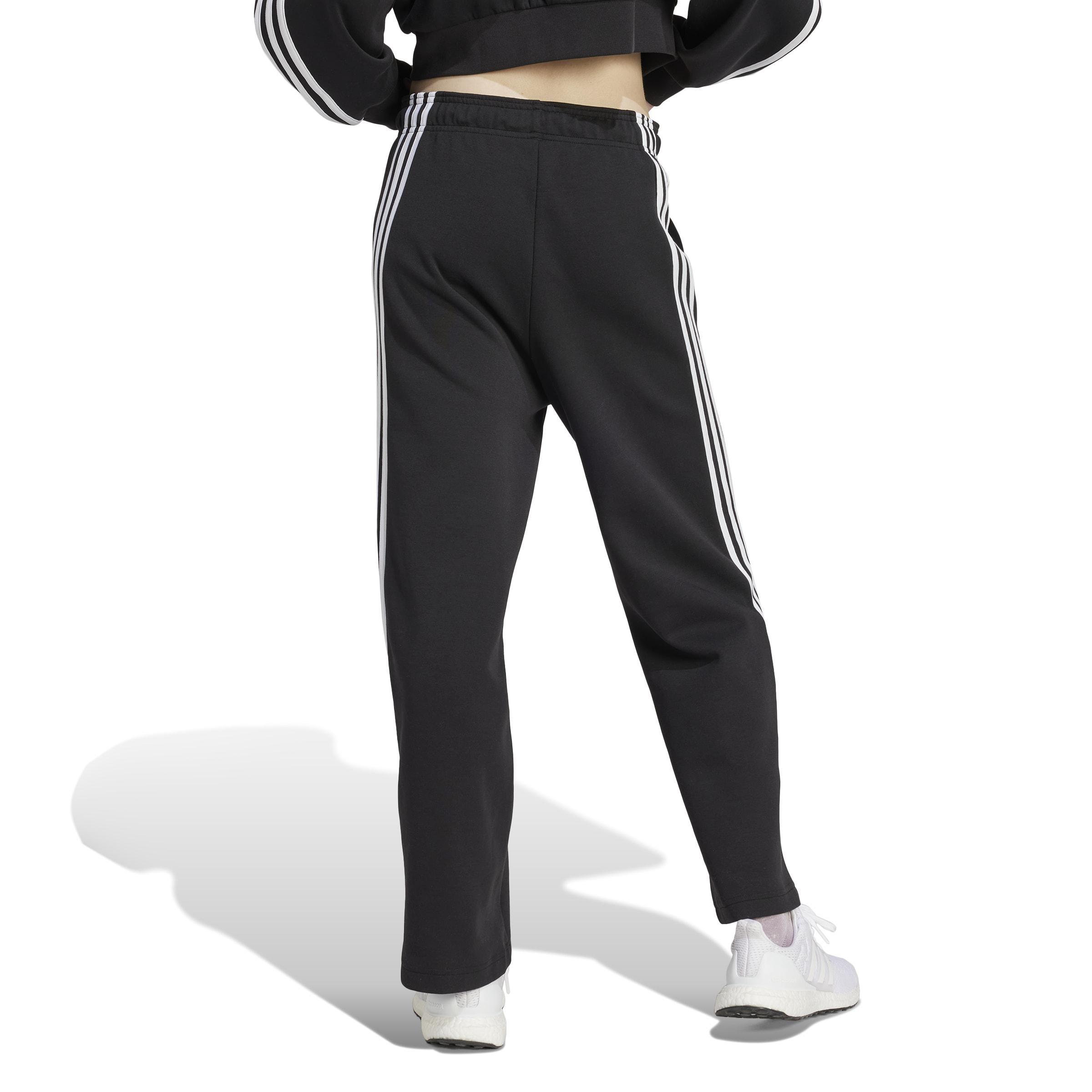 Future Icons 3-Stripes Open Hem Joggers, Black, A901_ONE, large image number 2