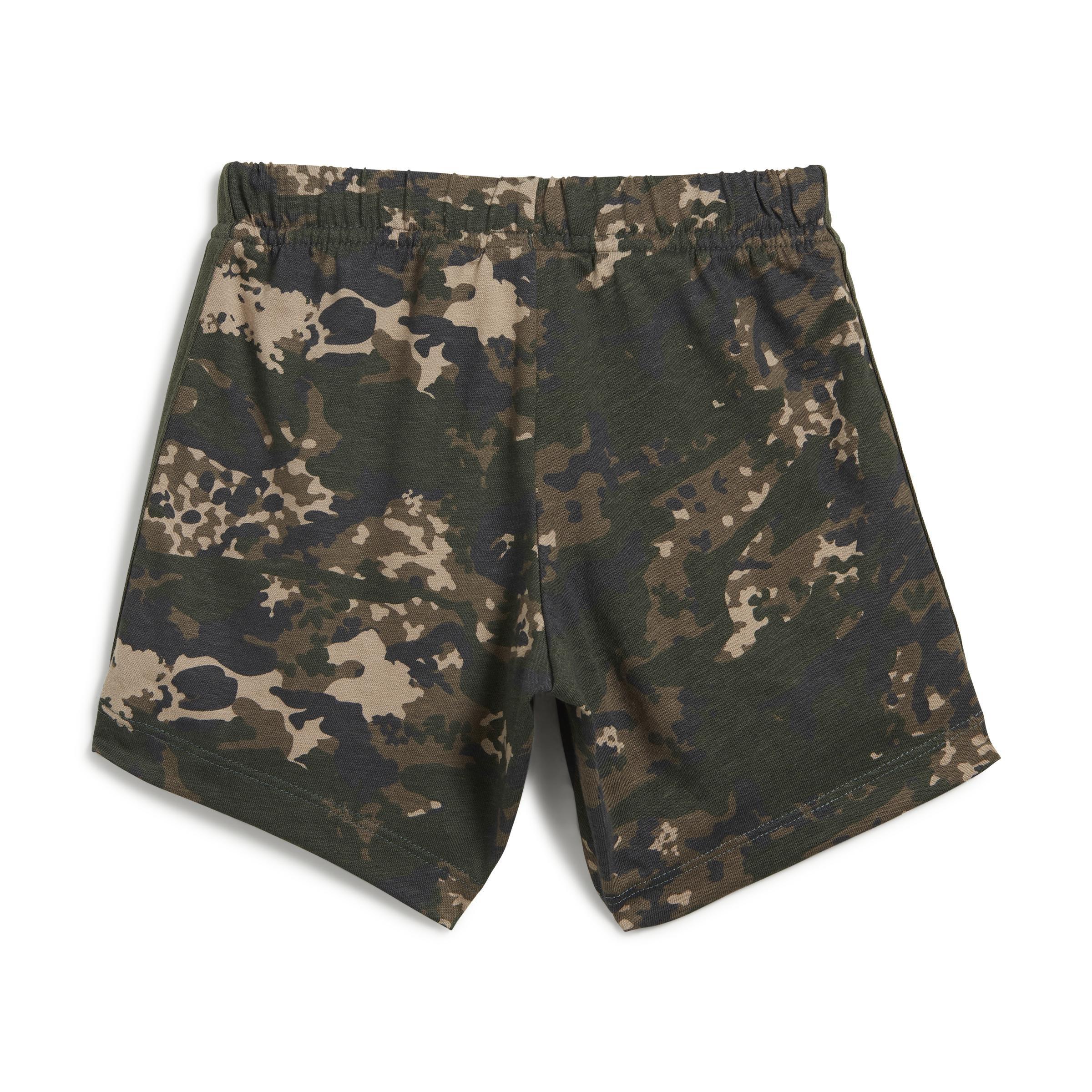 Unisex Camo Shorts And Tee Set, Black, A901_ONE, large image number 2