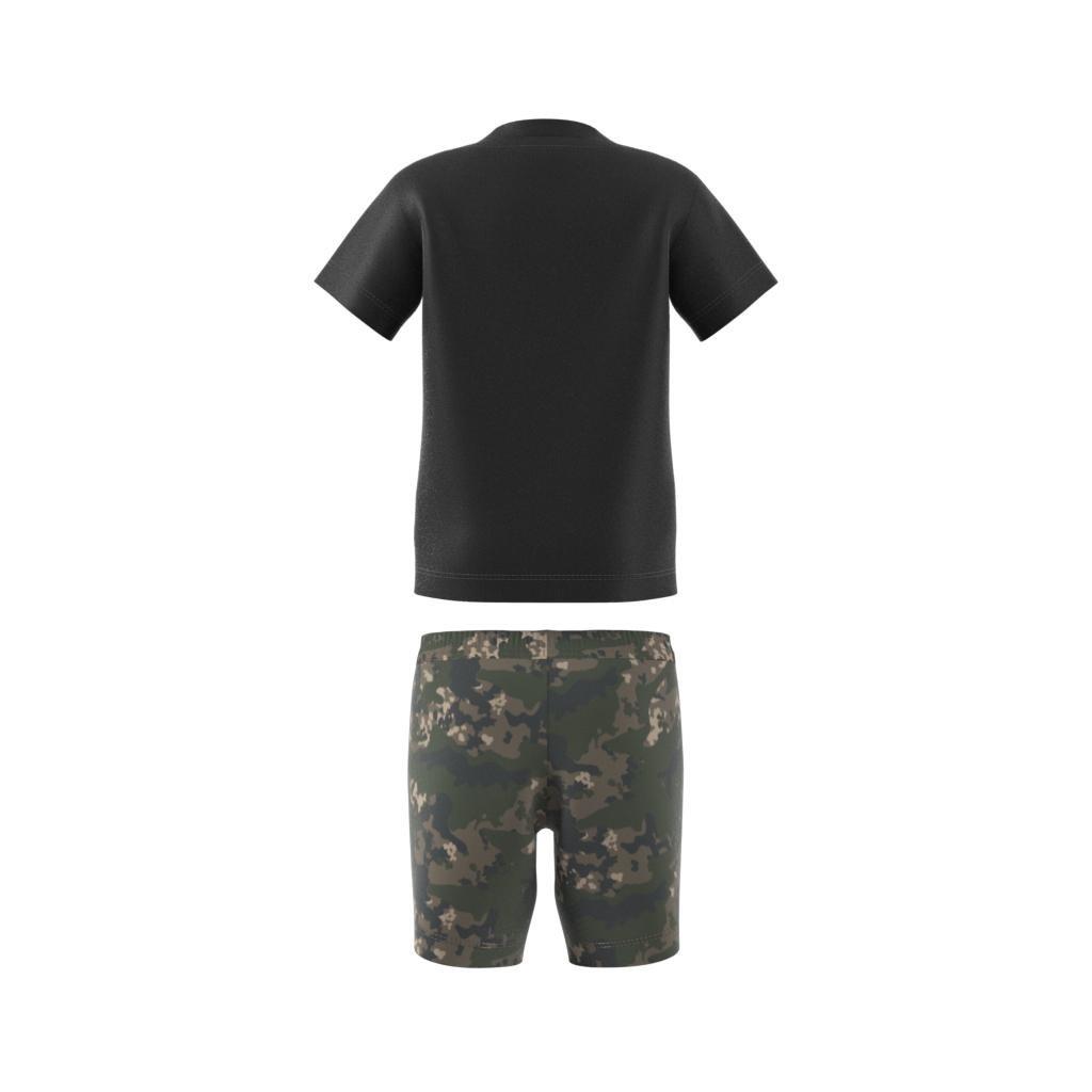 Unisex Camo Shorts And Tee Set, Black, A901_ONE, large image number 7