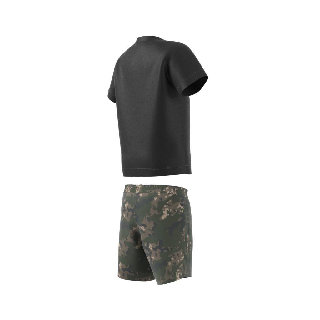 Unisex Camo Shorts And Tee Set, Black, A901_ONE, large image number 8